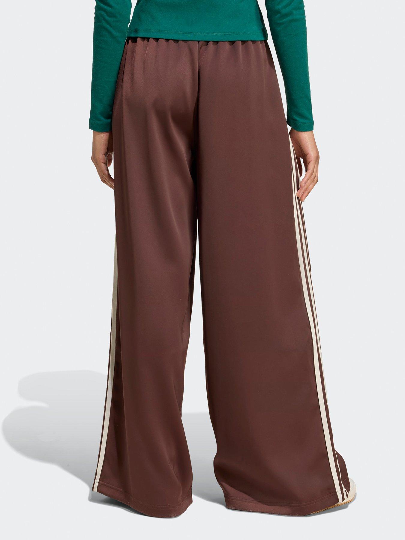 Image 2 of 5 of adidas Originals Women's Adicolor Track Pant Satin Wide Leg - Brown