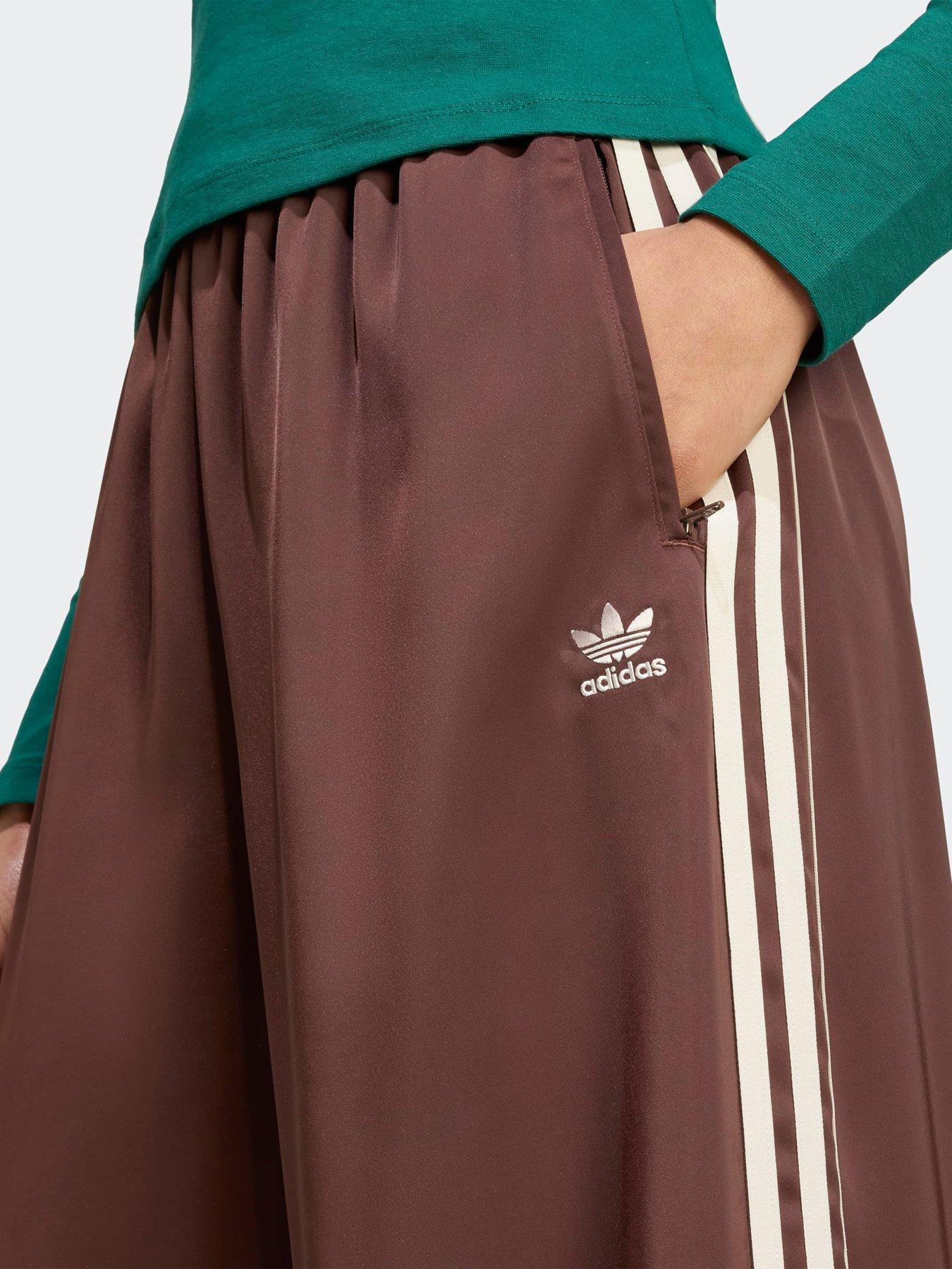 Image 4 of 5 of adidas Originals Women's Adicolor Track Pant Satin Wide Leg - Brown