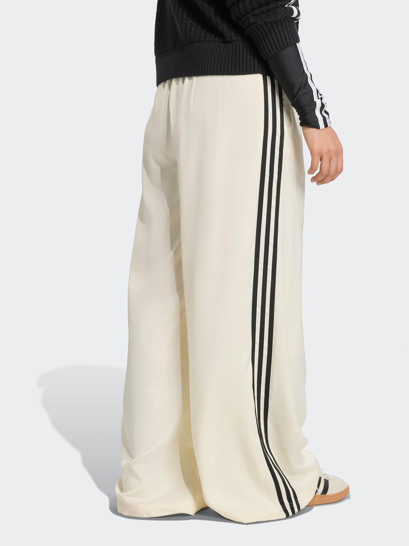 Image 2 of 5 of adidas Originals Womens Satin Tracksuit Pants - Cream