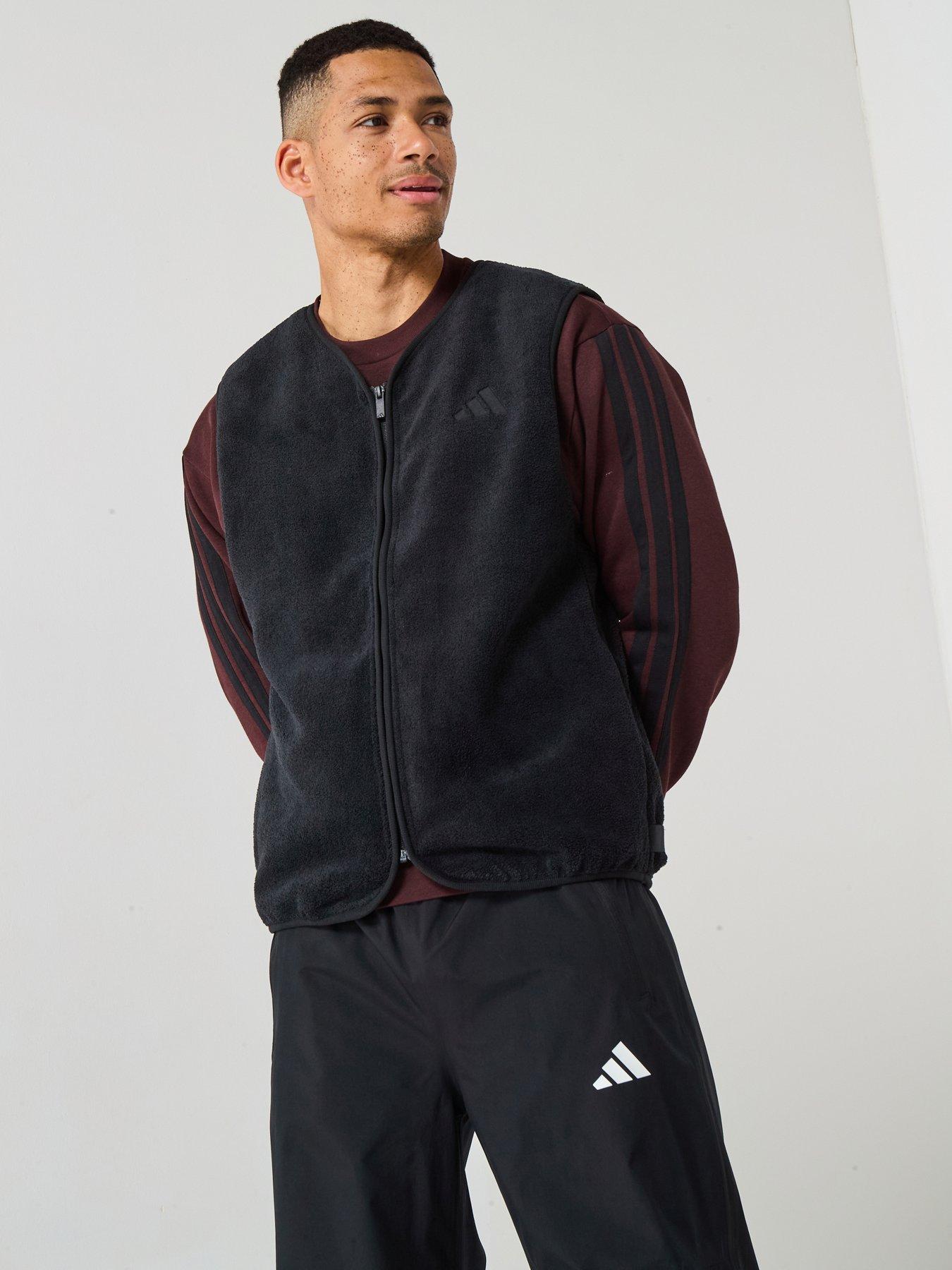 adidas Sportswear Men's Future Icons Small Logo Fleece Vest, Black, Size Xl, Men