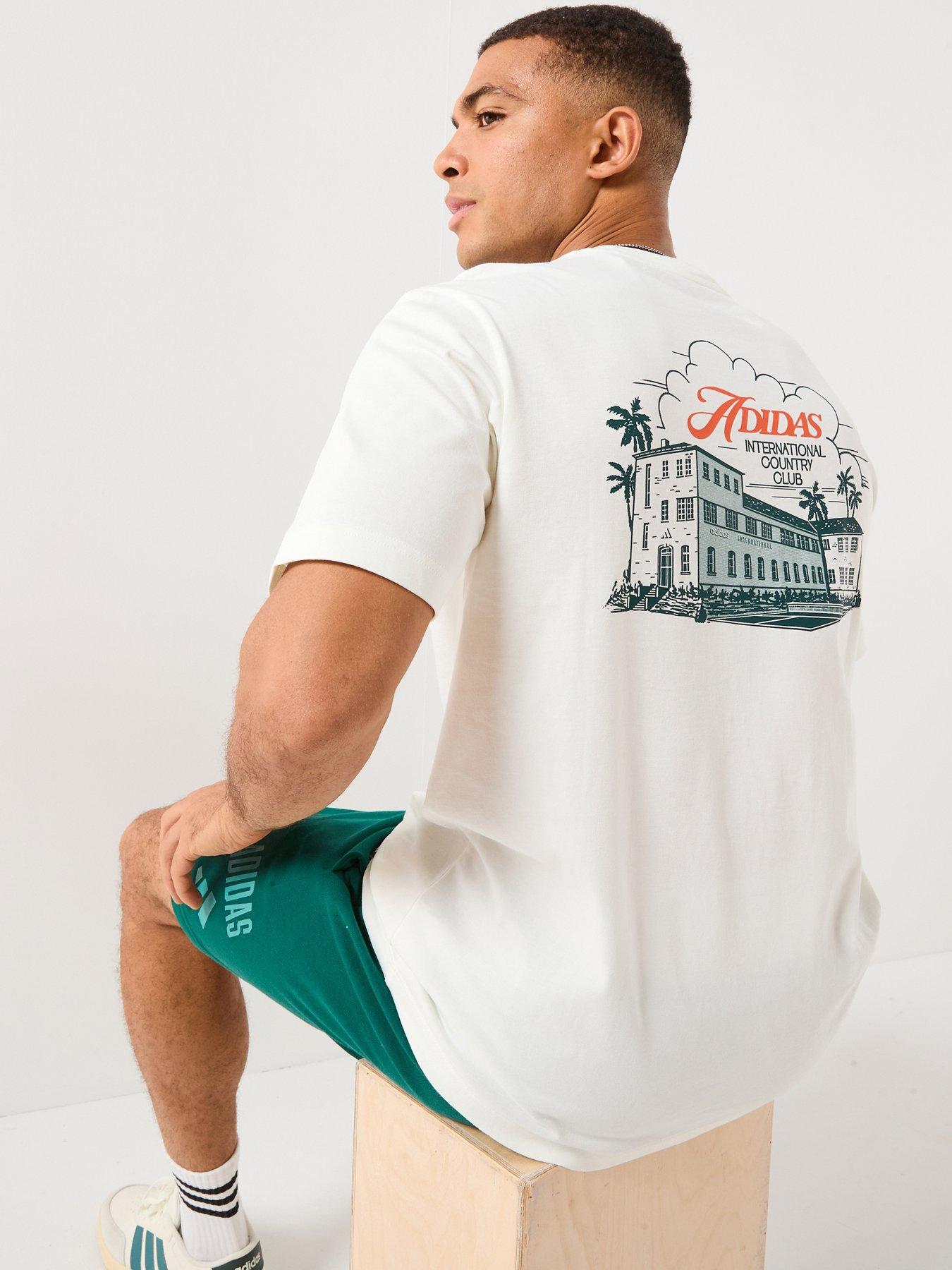 8G SHOOT COUNTRY CLUB Tシャツ ホワイト XXL adidas Sportswear Men's Country Club Scenic Graphic T-Shirt