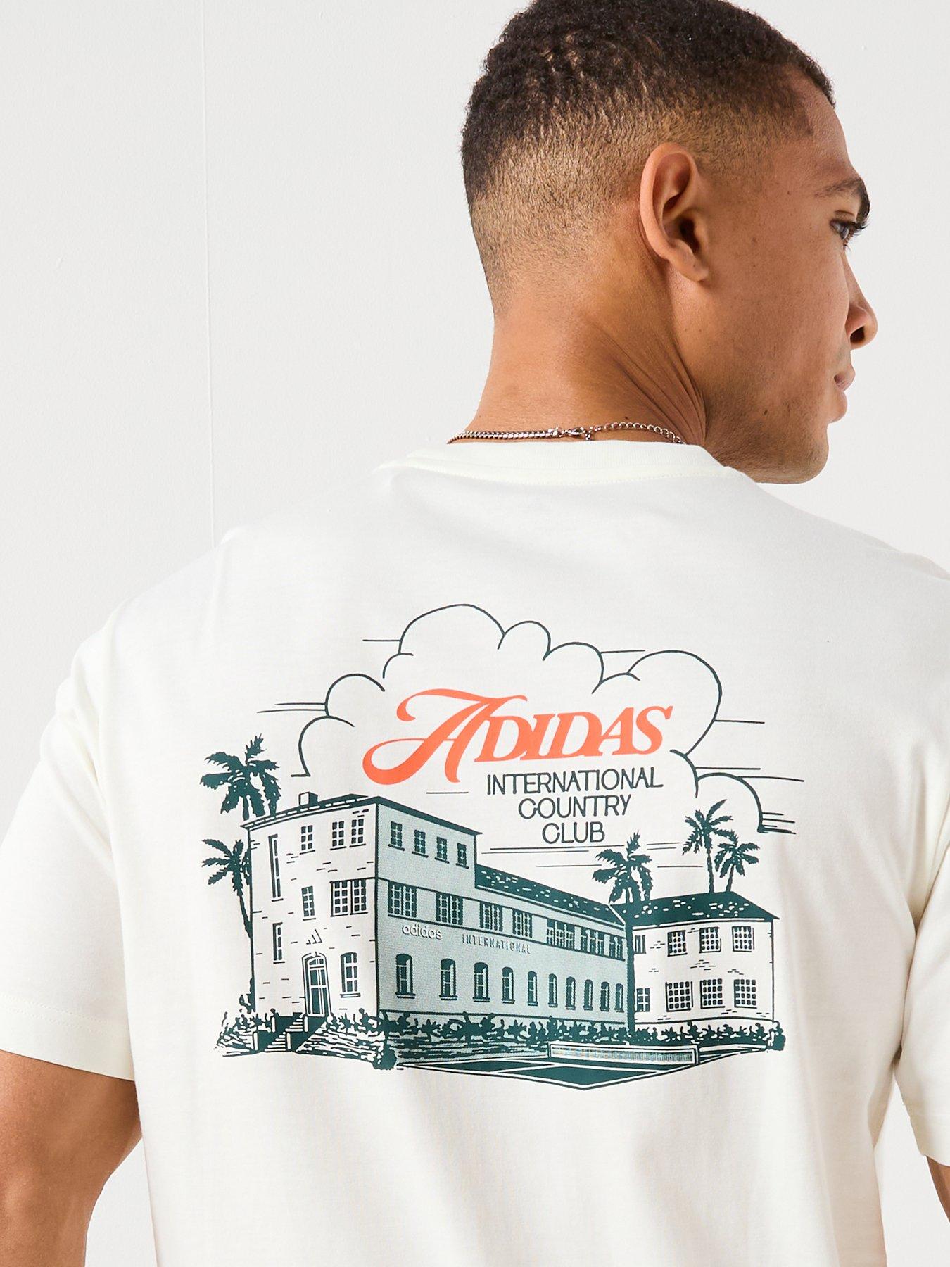 8G SHOOT COUNTRY CLUB Tシャツ ホワイト XXL adidas Sportswear Men's Country Club Scenic Graphic T-Shirt