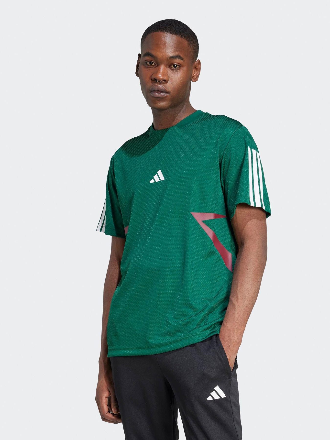 undefined Men's House Of Tiro Colourblock T-Shirt - Green