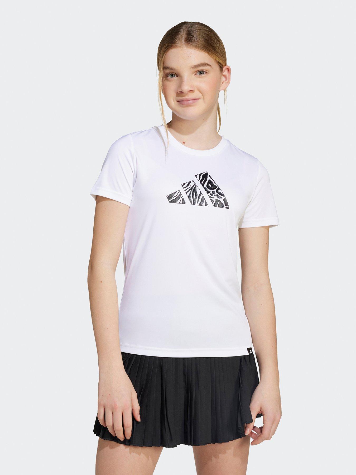 undefined Junior Girls Animal Climacool Graphic T-Shirt - White