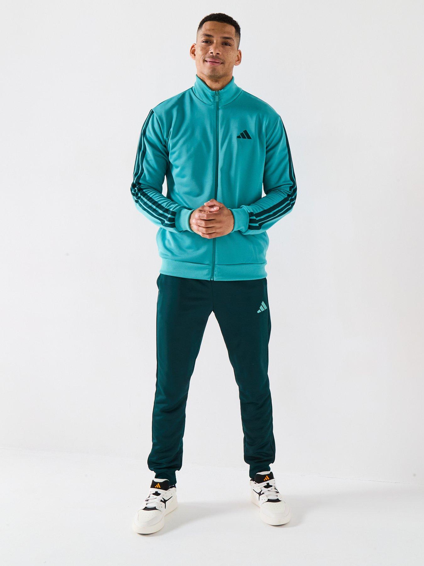 undefined Men's Sportswear 3-stripes French Terry Tracksuit - Turquoise