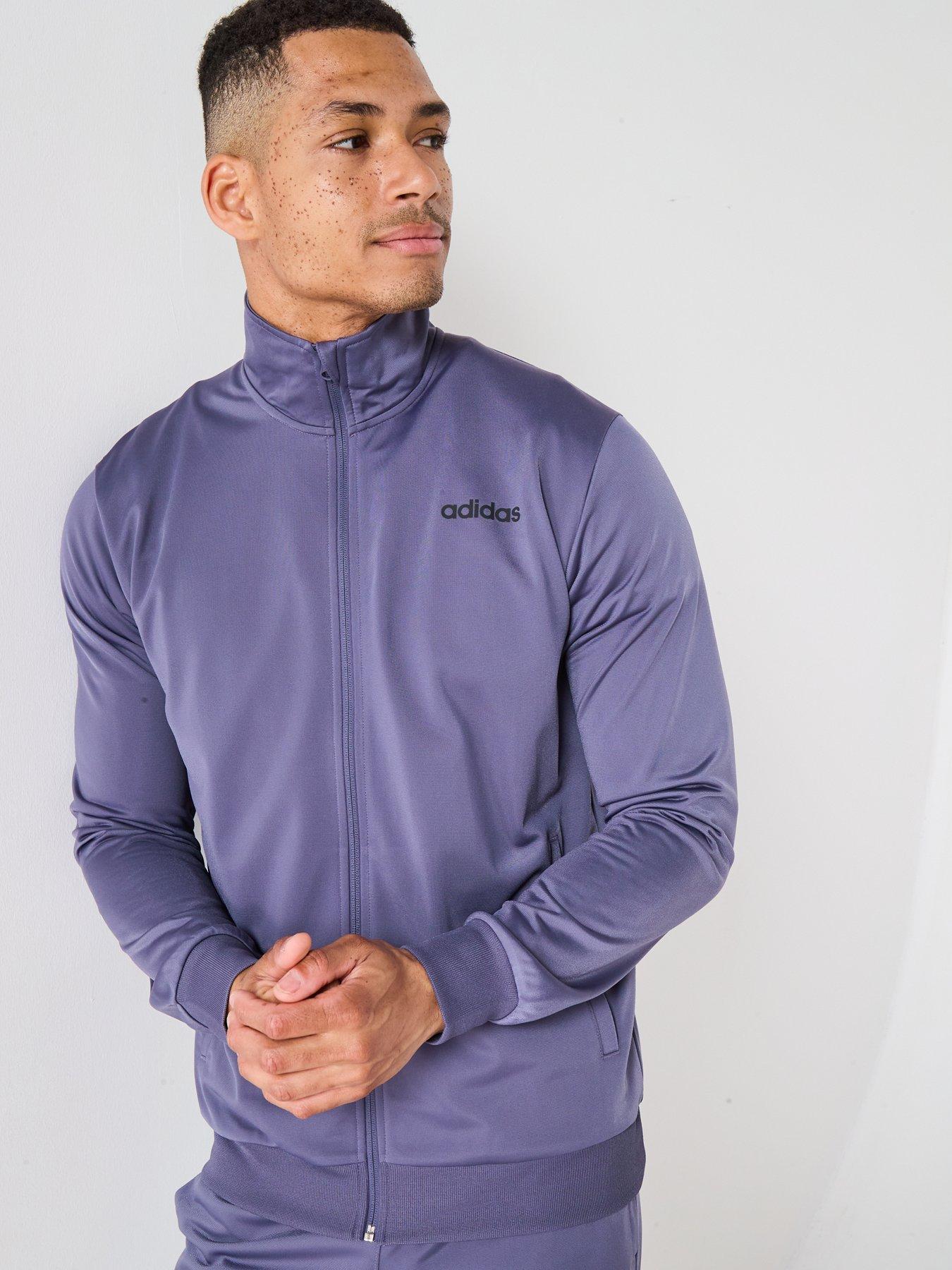 Image 3 of 6 of adidas Sportswear Men's Linear Tracksuit - Purple
