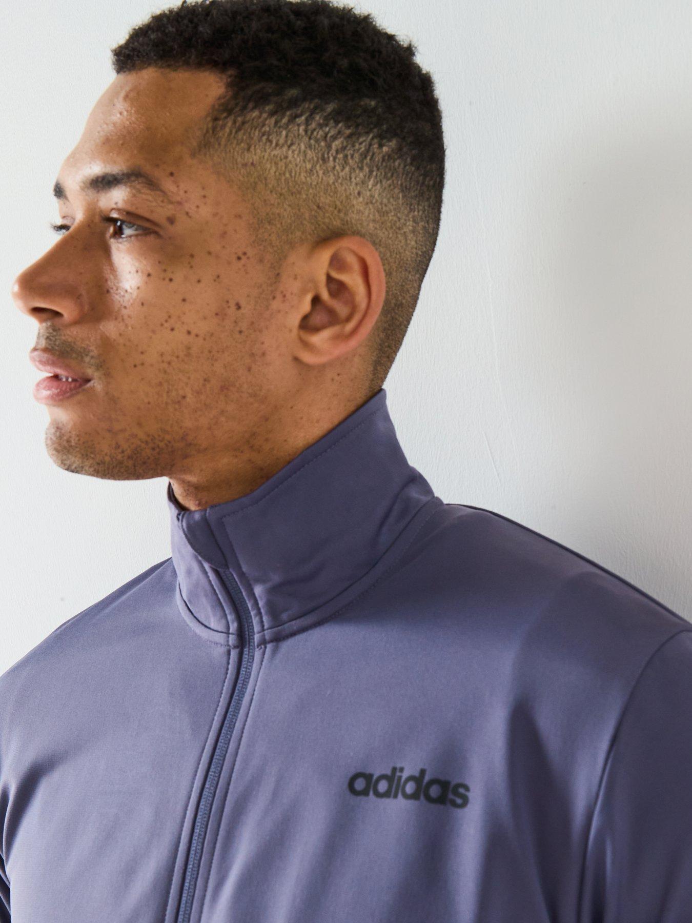 Image 5 of 6 of adidas Sportswear Men's Linear Tracksuit - Purple
