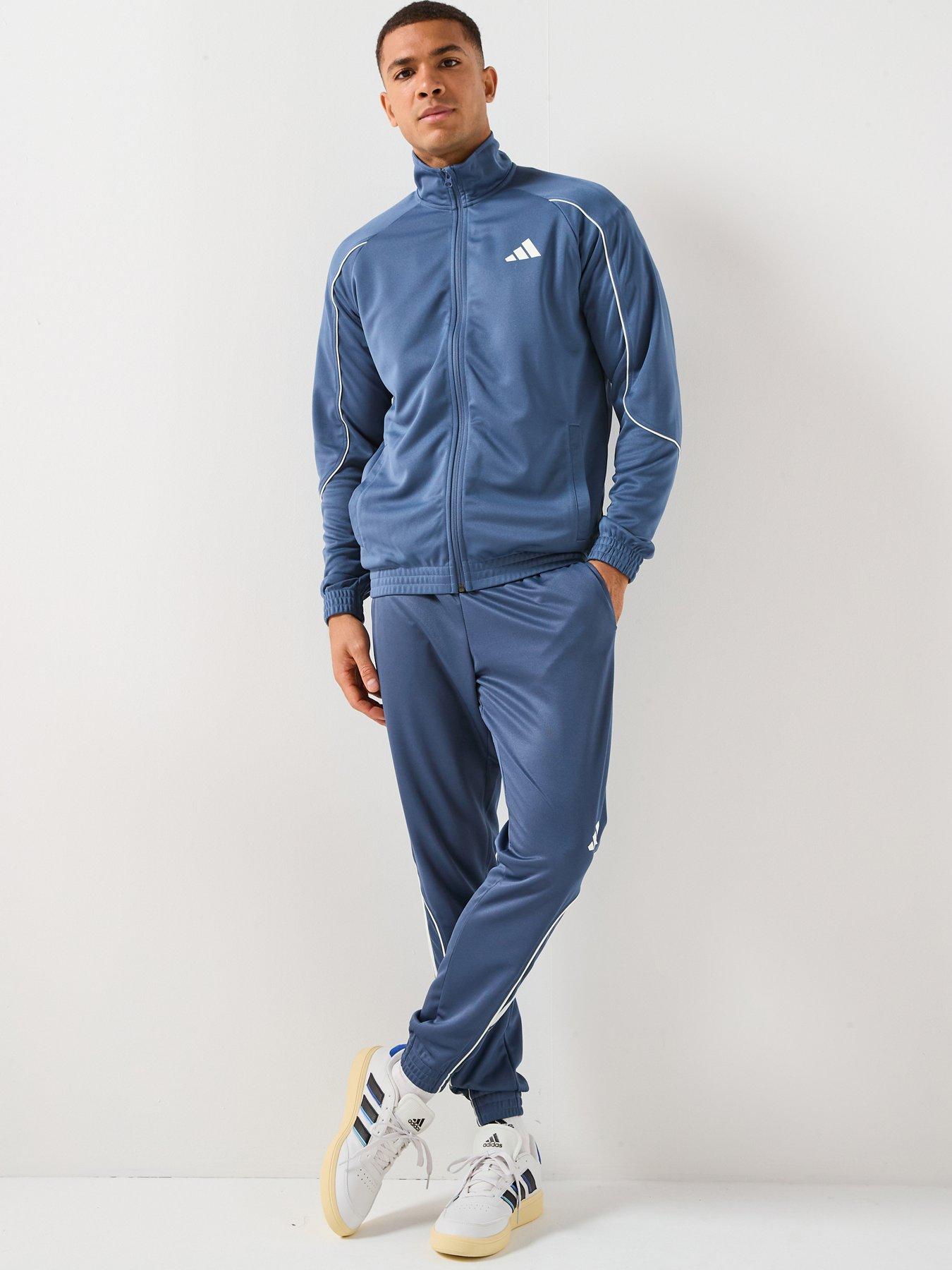 adidas Sportswear Men's Stripes Tracksuit Blue Very