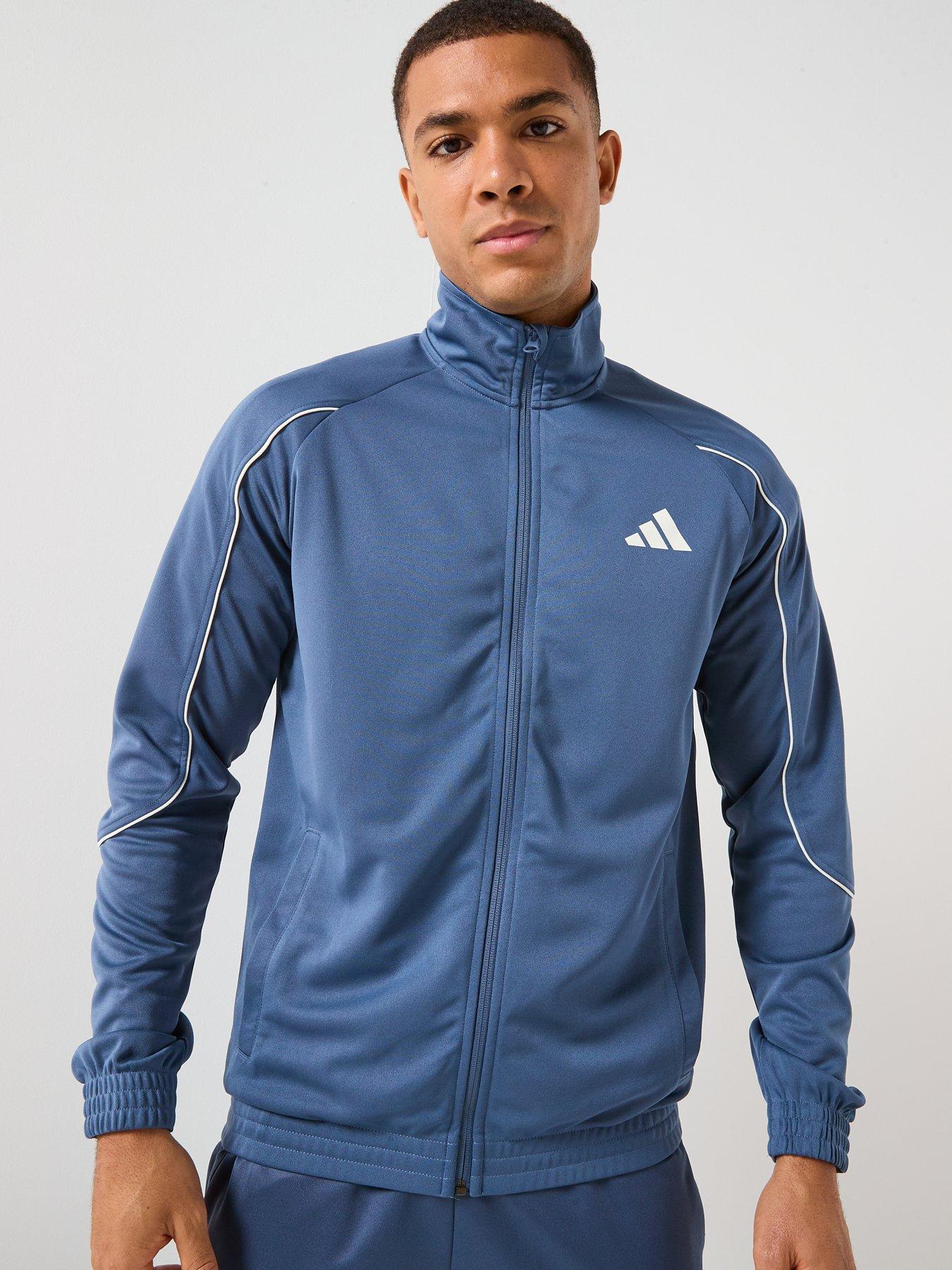 Image 4 of 6 of adidas Sportswear Men's 3 Stripes Tracksuit - Blue