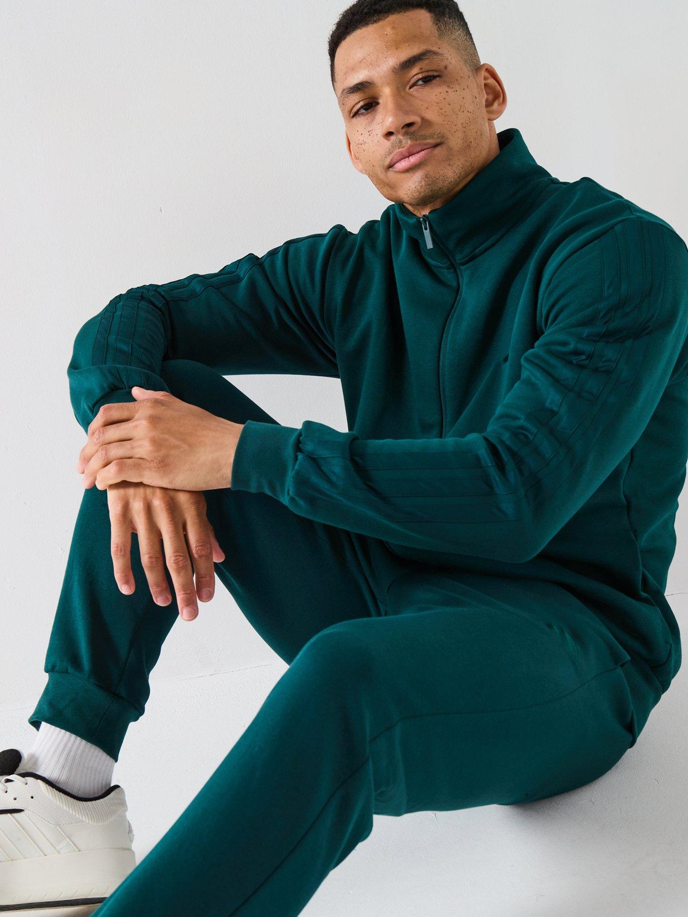 Image 5 of 6 of adidas Sportswear Men's 3 Stripes Tracksuit - Green