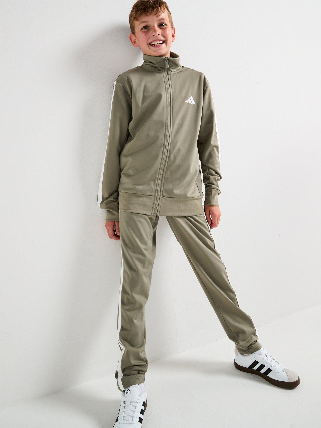 Image 3 of 6 of adidas Sportswear Junior Unisex Essentials Climacool Tracksuit -green