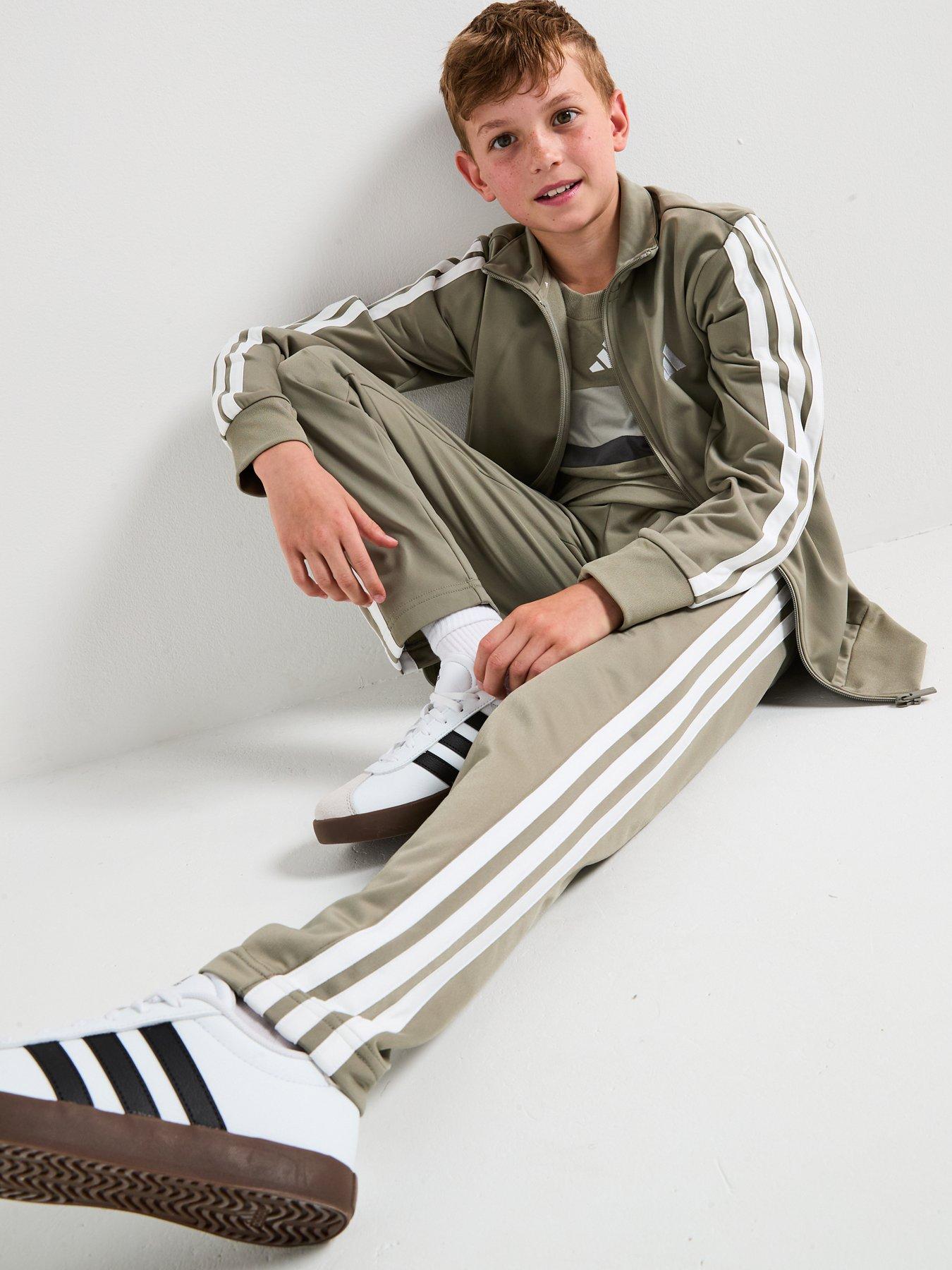 Image 4 of 6 of adidas Sportswear Junior Unisex Essentials Climacool Tracksuit -green