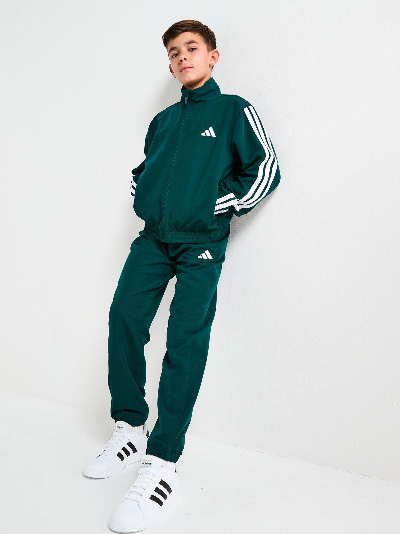Image 1 of 6 of adidas Sportswear Junior Unisex Essentials Climacool Tracksuit -green