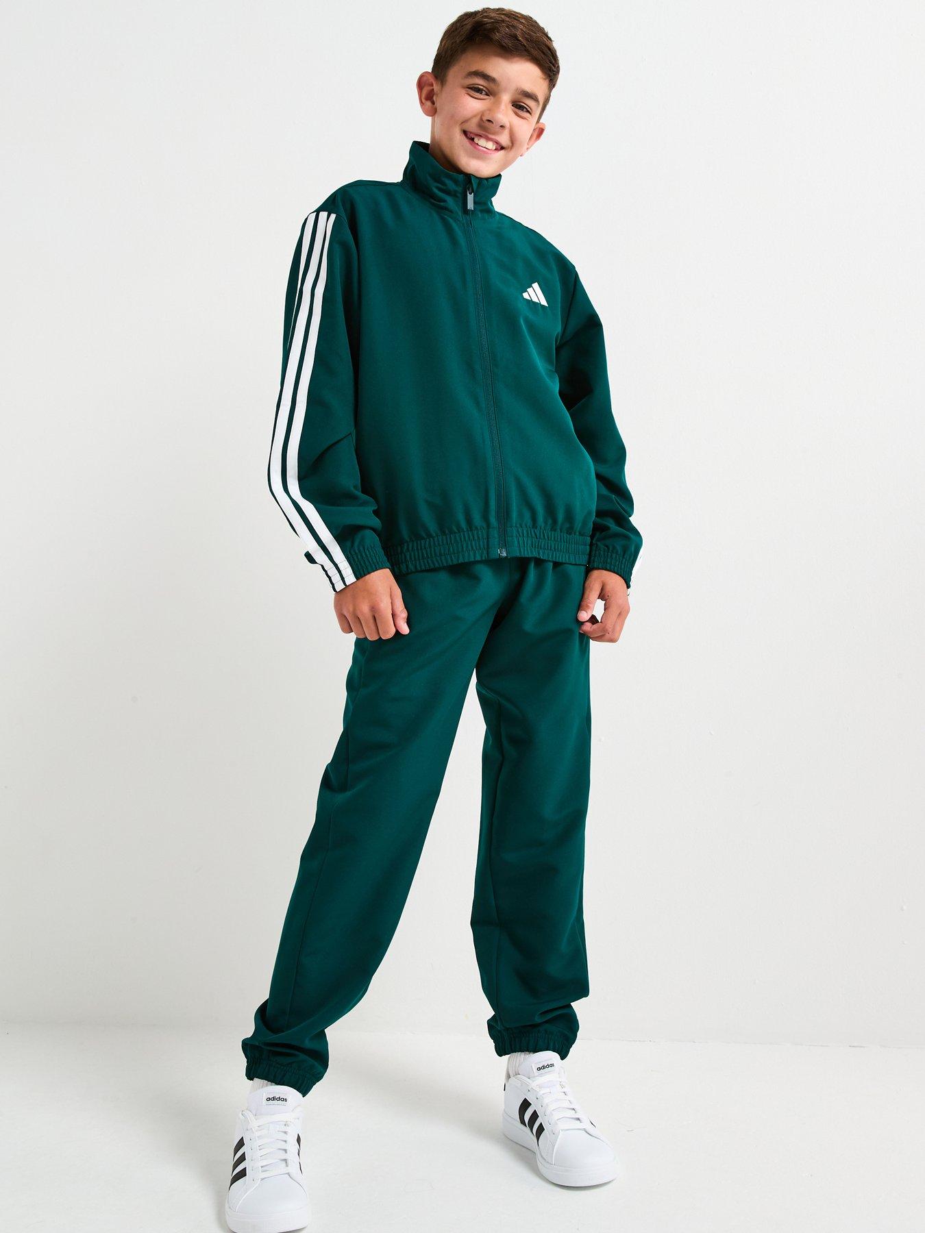 Image 3 of 6 of adidas Sportswear Junior Unisex Essentials Climacool Tracksuit -green
