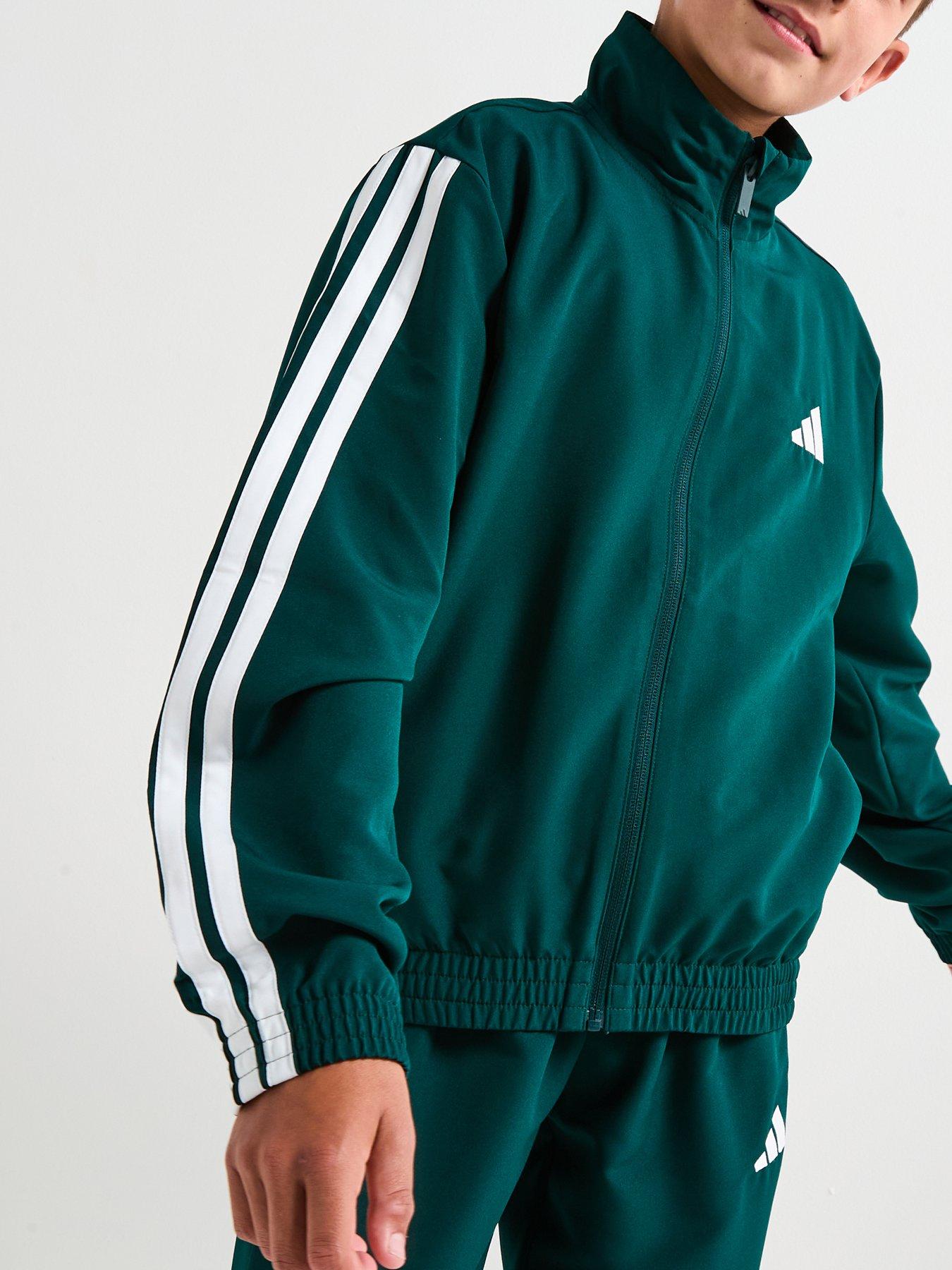 Image 4 of 6 of adidas Sportswear Junior Unisex Essentials Climacool Tracksuit -green