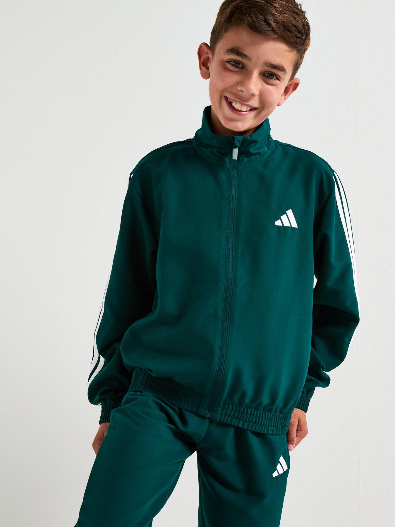 Image 5 of 6 of adidas Sportswear Junior Unisex Essentials Climacool Tracksuit -green