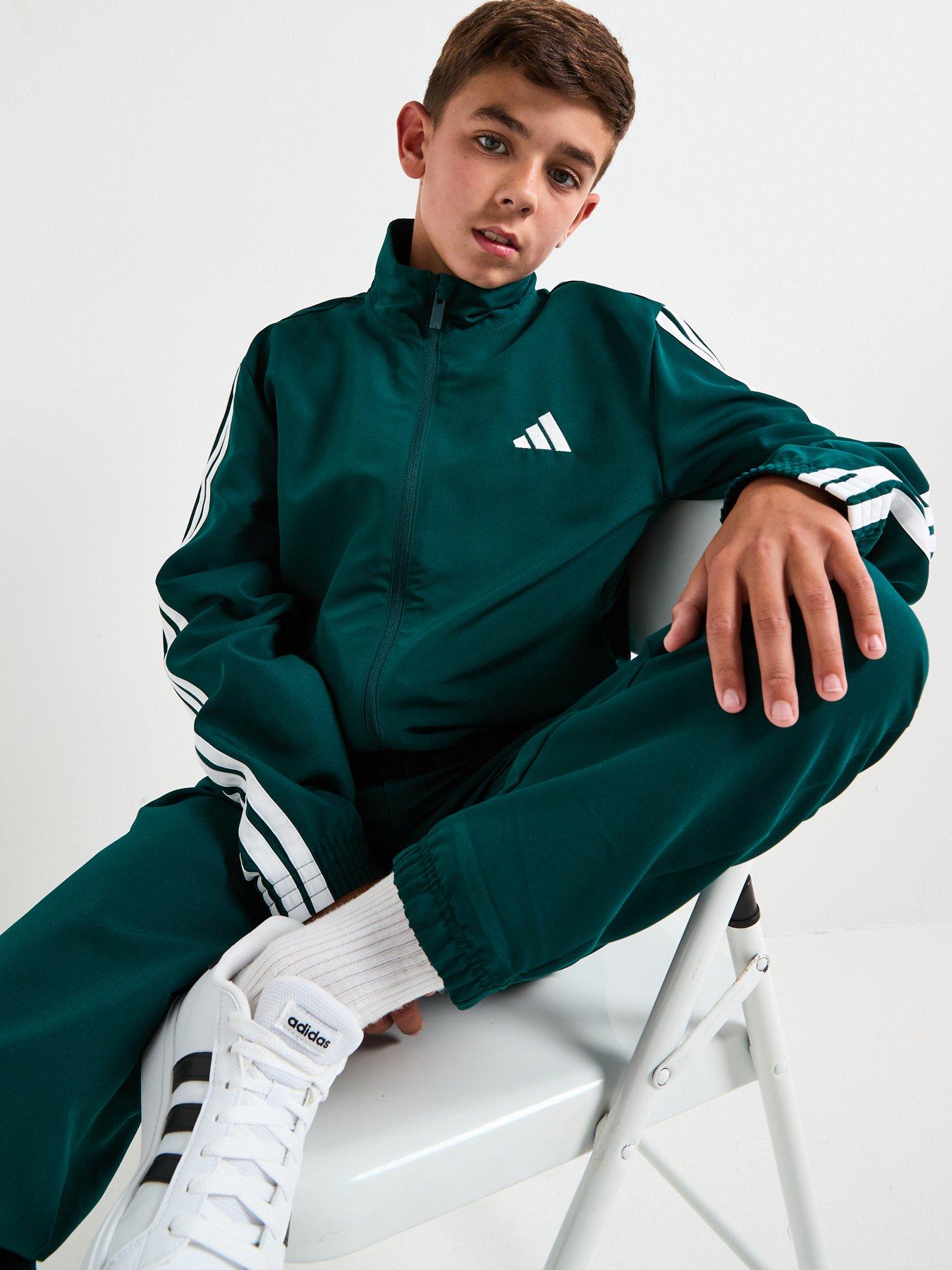 Image 6 of 6 of adidas Sportswear Junior Unisex Essentials Climacool Tracksuit -green