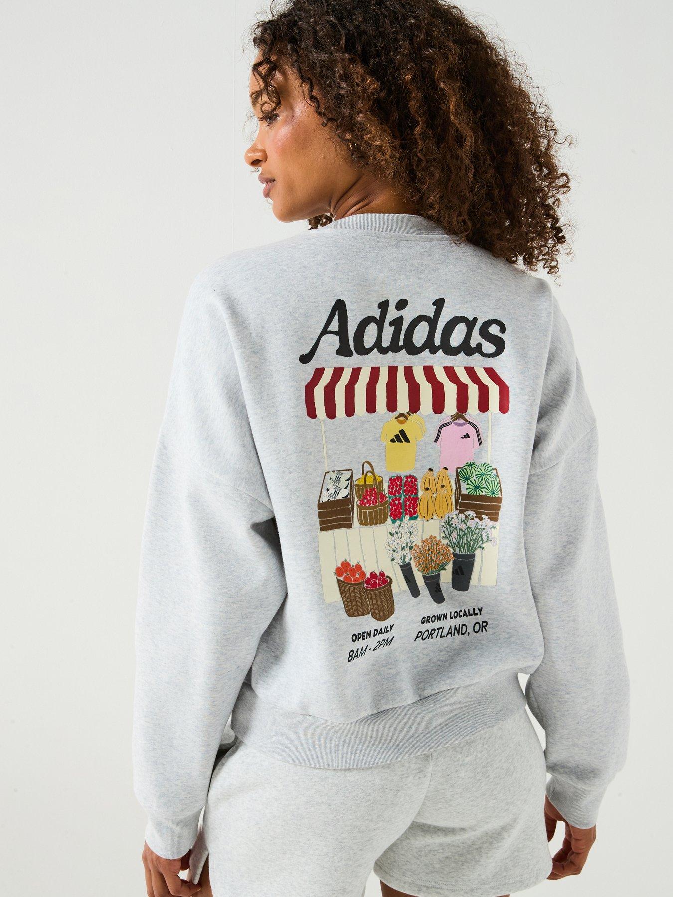 undefined Women's Farmers Market Graphic Sweatshirt - Grey