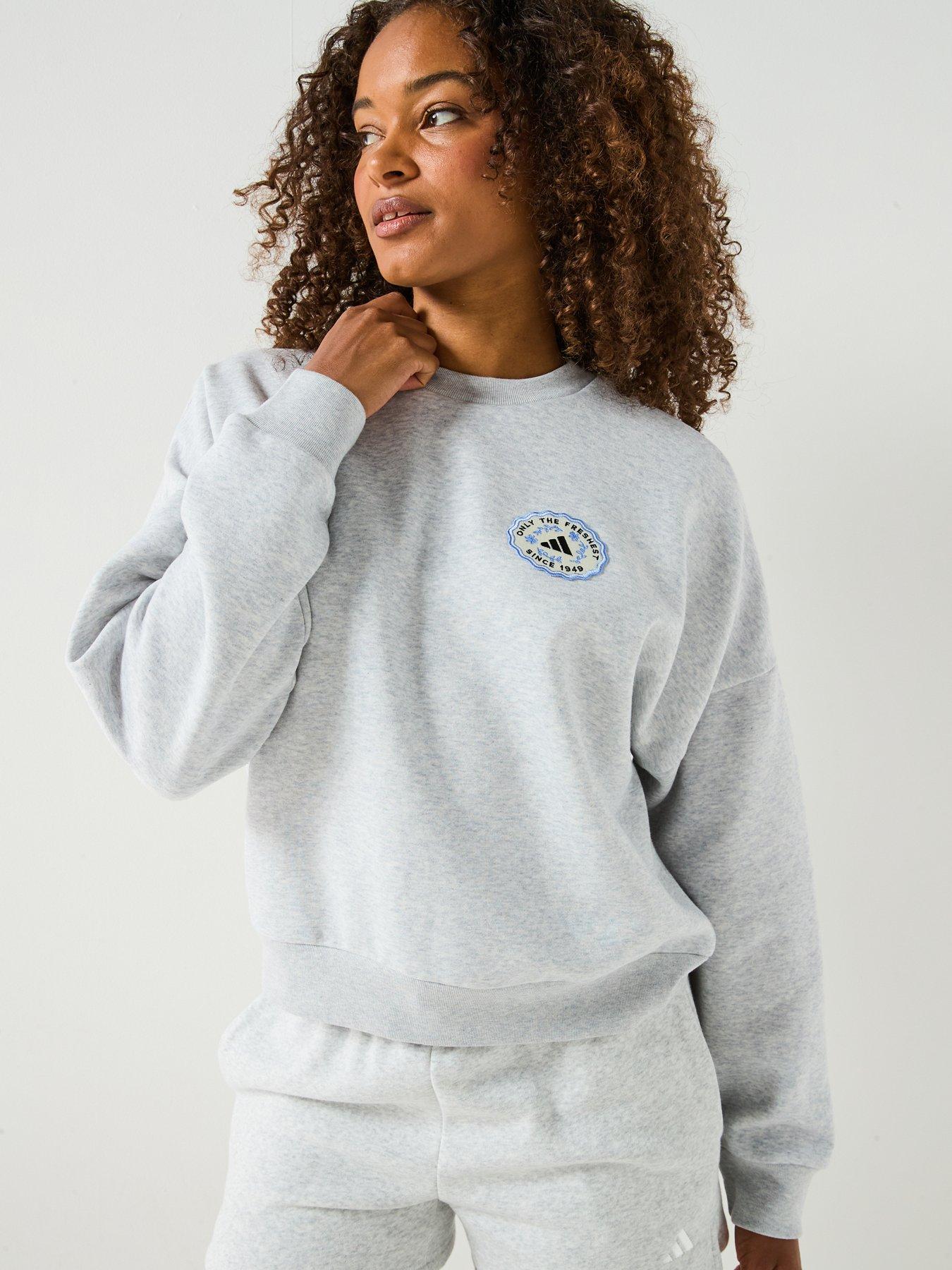 adidas Sportswear Women's Farmers Market Graphic Sweatshirt Grey