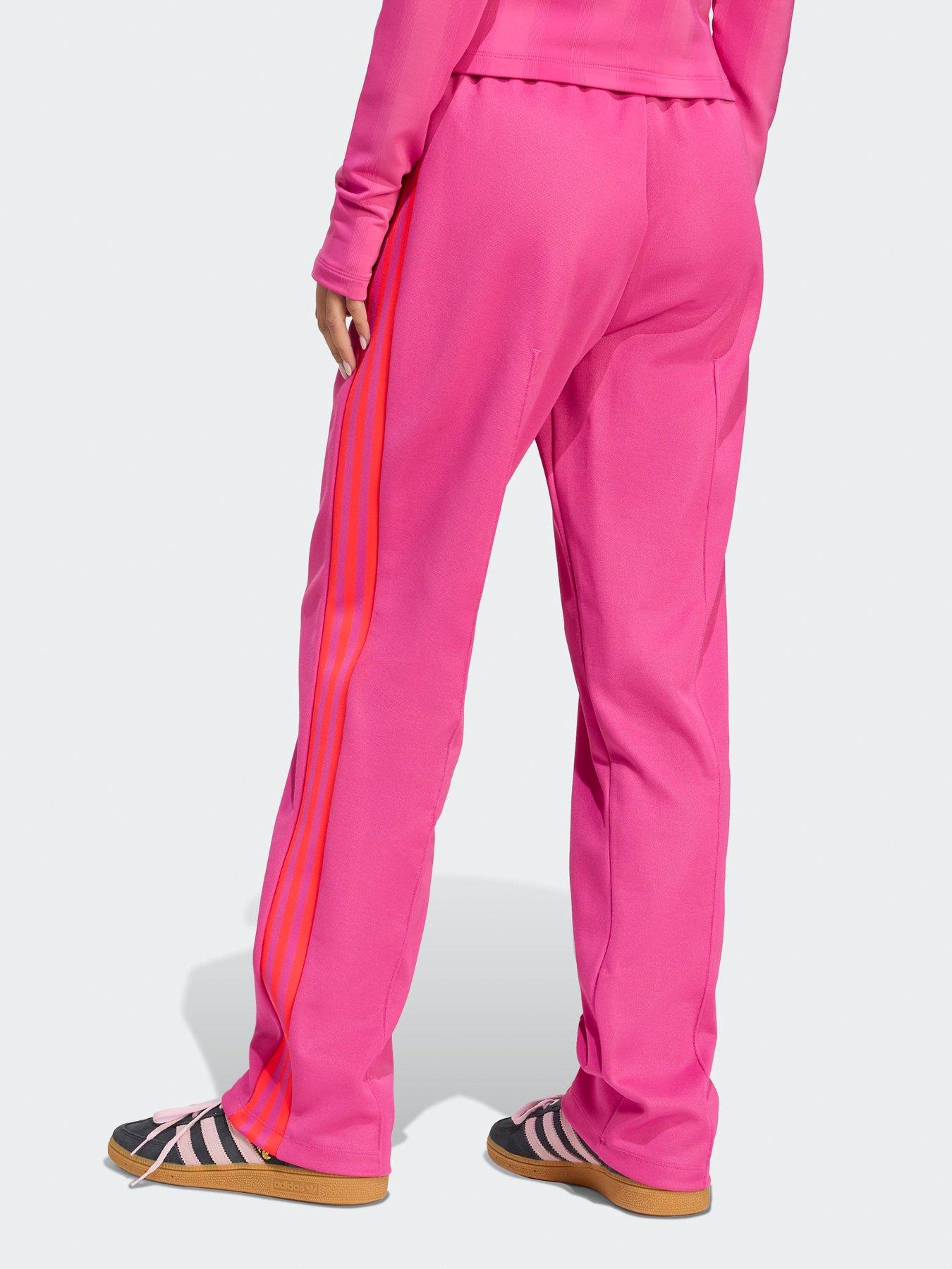 Image 2 of 6 of adidas Originals Women's Graphic Crest Tracksuit Pants - Pink