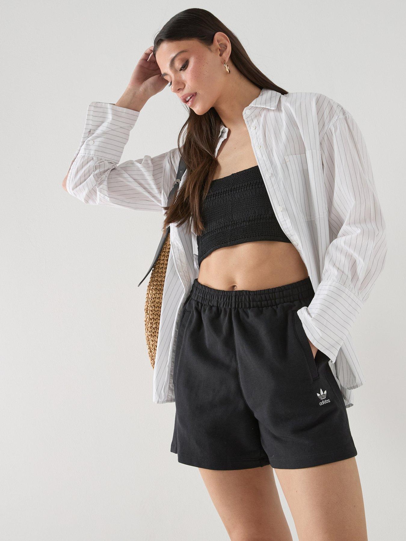 adidas Originals Women's Essentials French Terry Shorts, Black, Size Xs, Women