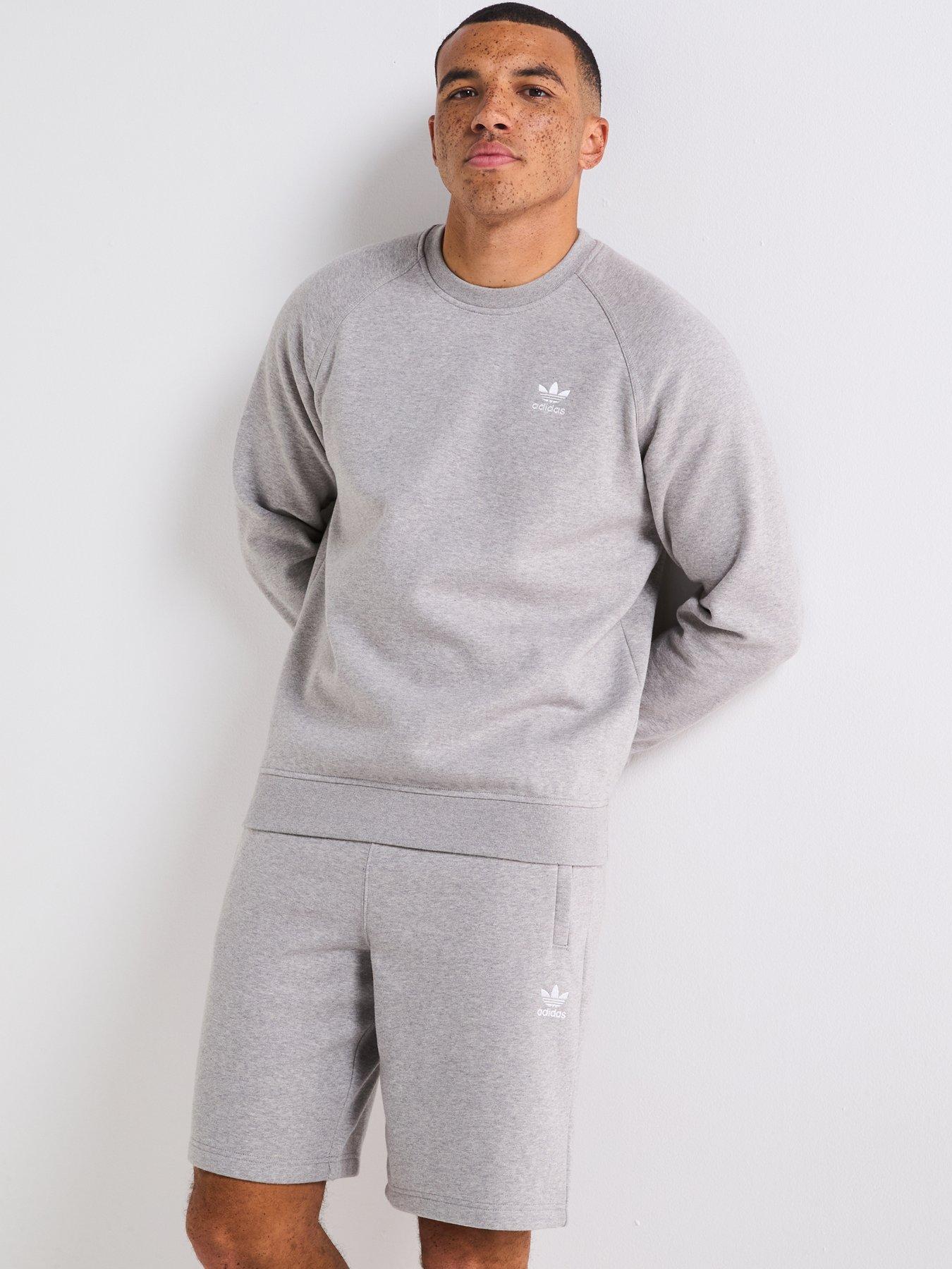 adidas Originals Men's Trefoil Essentials Shorts - Grey | Very