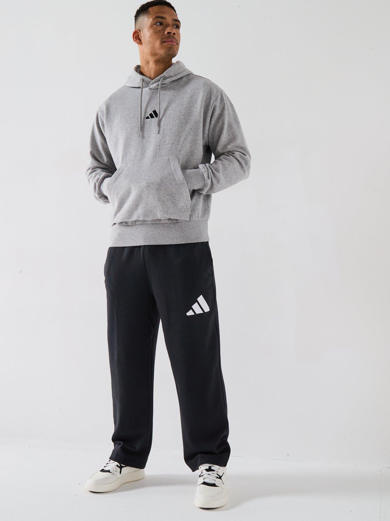 Image 3 of 6 of adidas Sportswear Men's Essentials Feel Cozy Fleece Hoodie - Grey