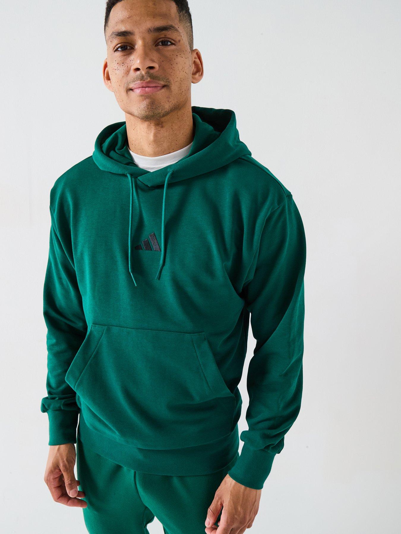 Adidas Sportswear Men'S Essentials Feelcozy French Terry Hoodie - Green