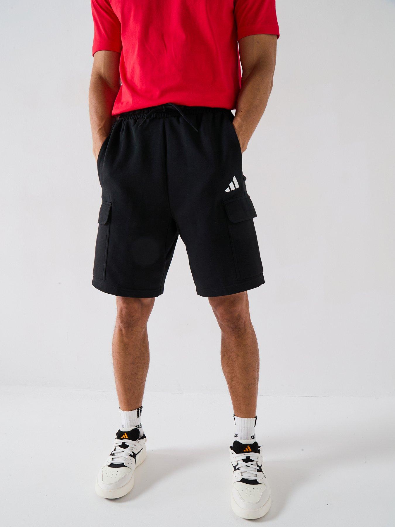 undefined Men's Essentials Feel Cozy Fleece Cargo Short - Black