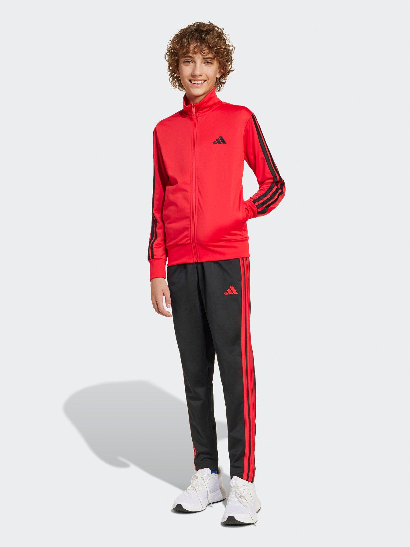 adidas Sportswear Junior Boys Essentials Climacool Tracksuit -red