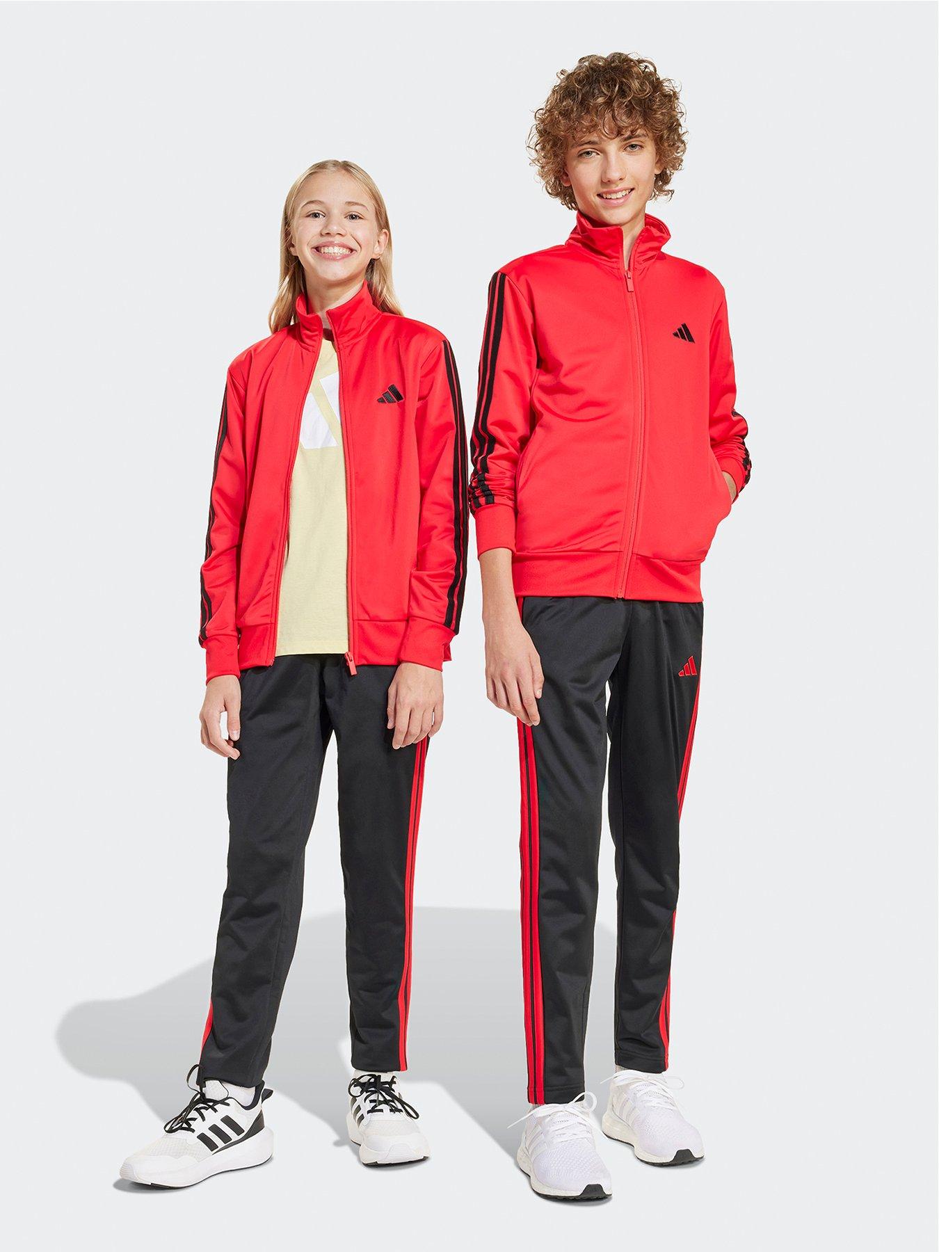 Image 1 of 5 of adidas Sportswear Junior Boys Essentials Climacool Tracksuit -red