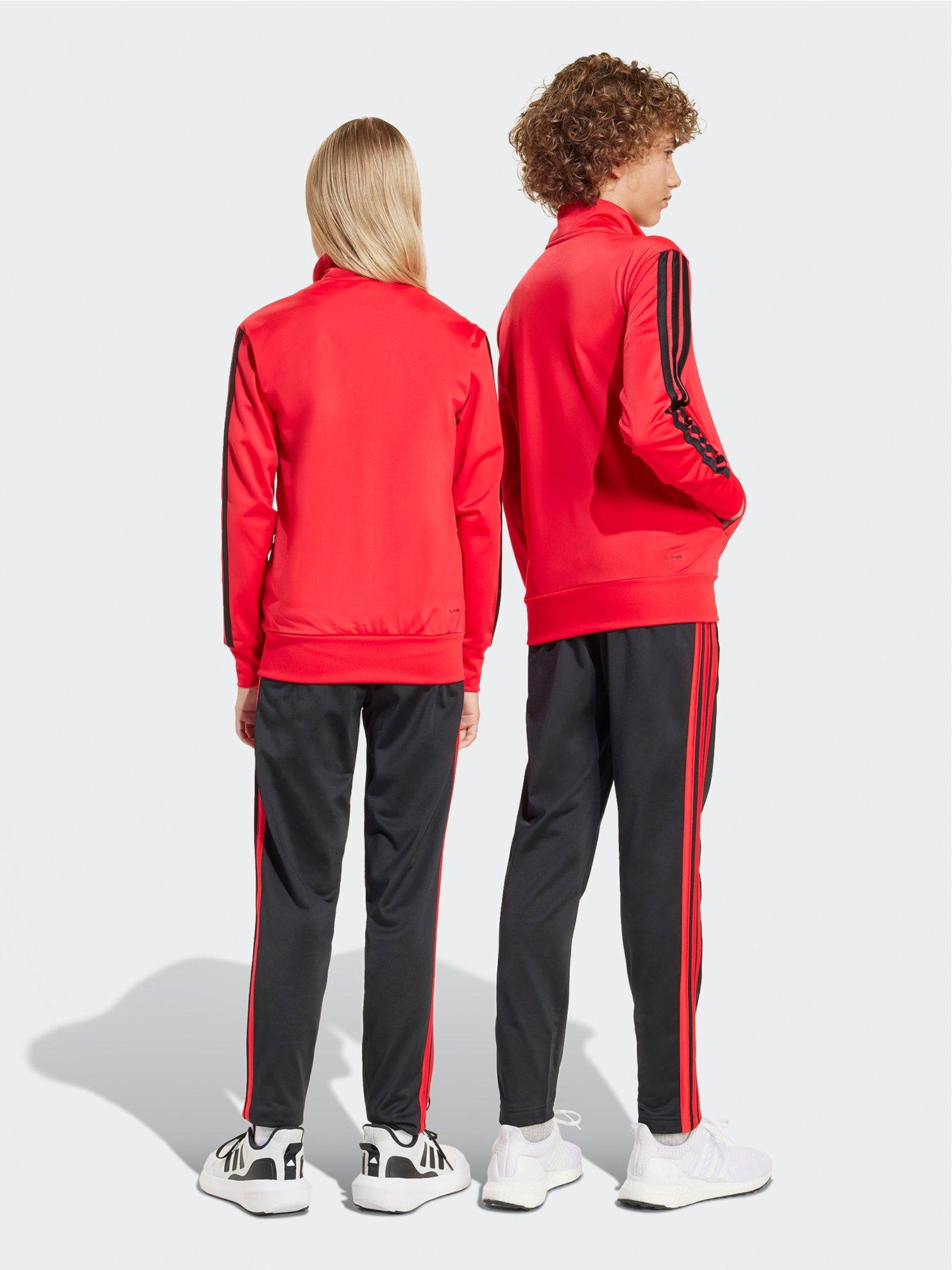 Image 2 of 5 of adidas Sportswear Junior Boys Essentials Climacool Tracksuit -red