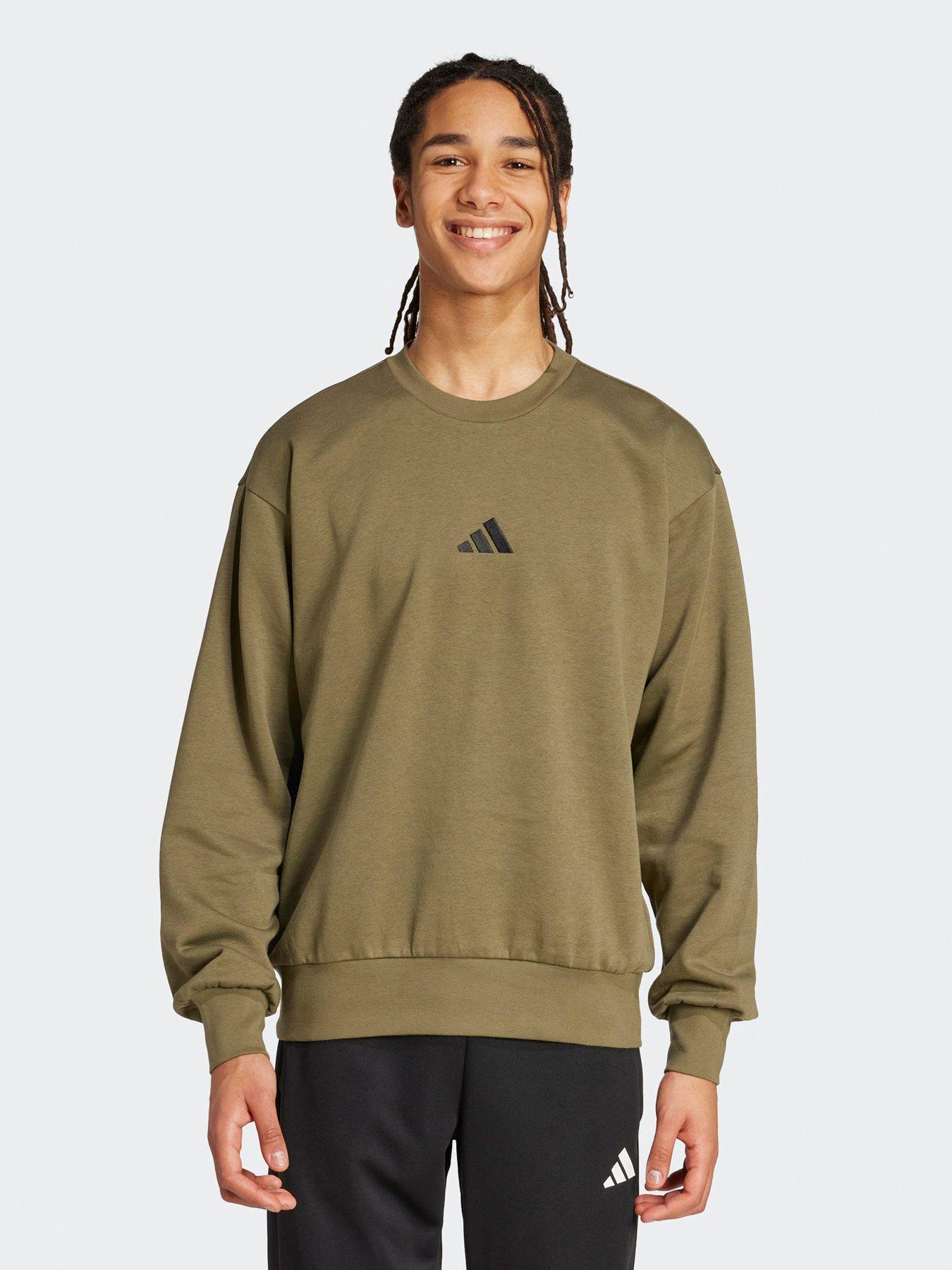 adidas Sportswear Men's Essentials Feel Cozy Fleece Sweatshirt - Green