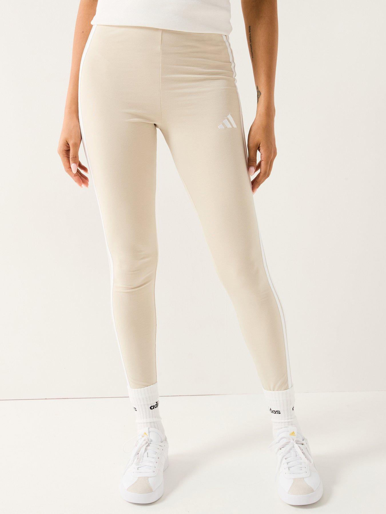 undefined Women's Essentials 3-stripes Cotton Leggings - Grey