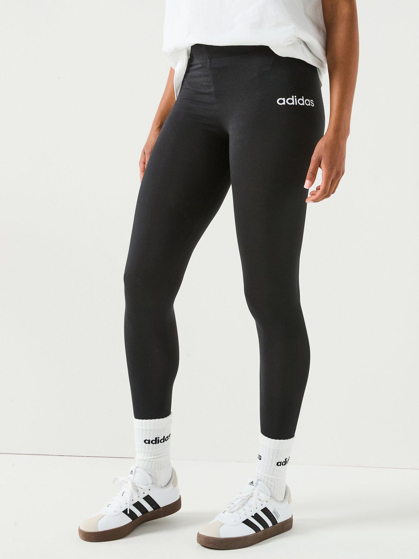 Adidas Sportswear Women'S Essentials Linear Cotton Leggings - Black