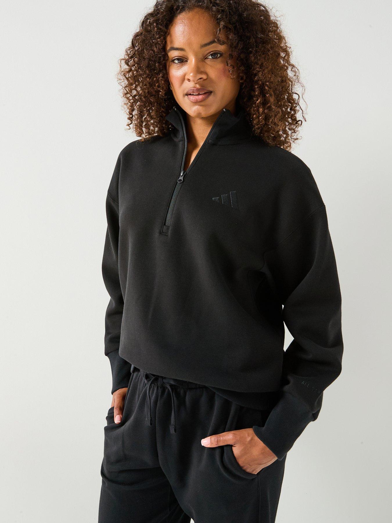 undefined Women's All Szn Fleece Quarter-zip Sweatshirt - Black