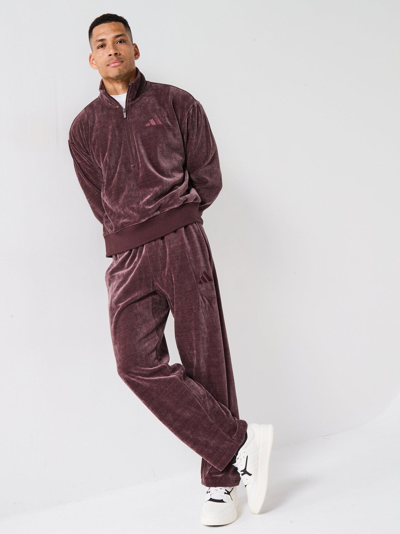 Image 3 of 6 of adidas Sportswear Men's All Szn Luxe Half-Zip - Brown