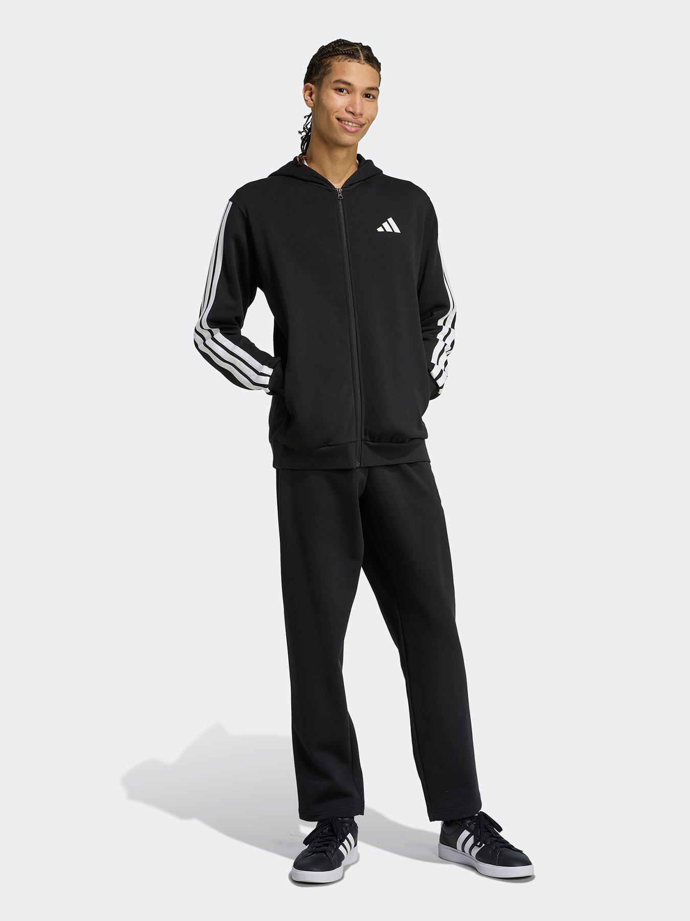 Adidas Sportswear Men'S Colorblock Hooded Tracksuit - Black