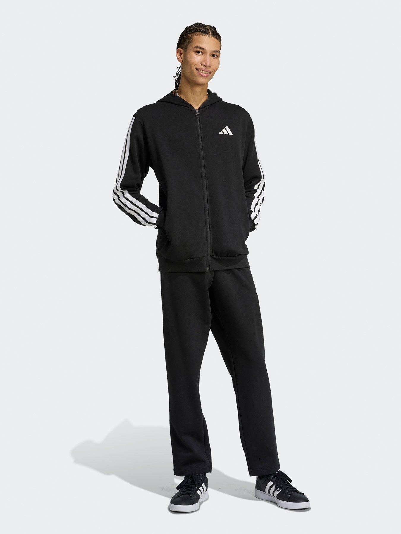 adidas Sportswear Men's Colorblock Hooded Tracksuit - Black
