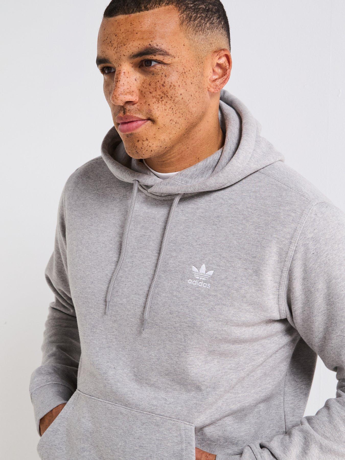 Image 4 of 6 of adidas Originals Men's Trefoil Essentials Hoodie - Grey