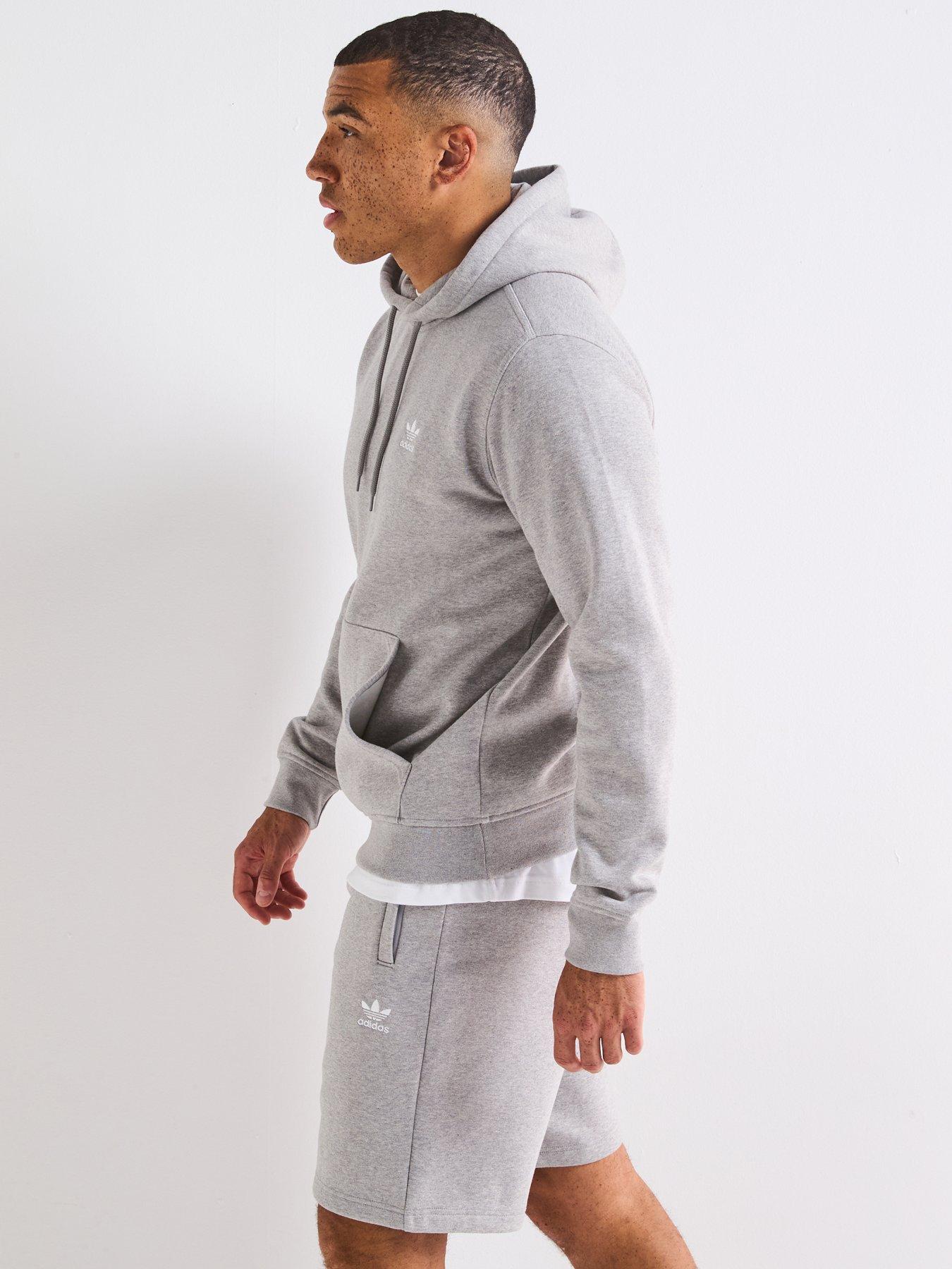 Image 6 of 6 of adidas Originals Men's Trefoil Essentials Hoodie - Grey