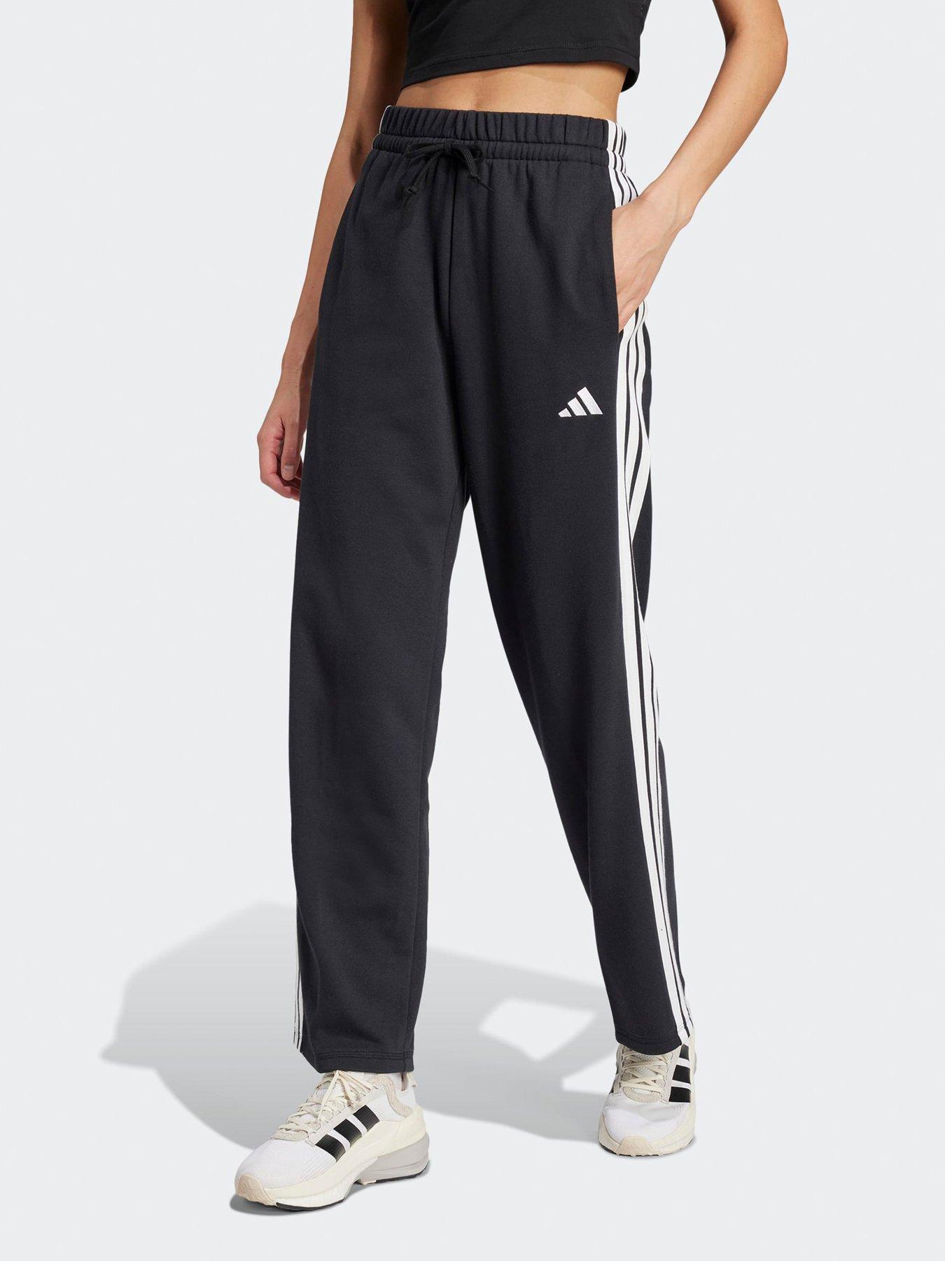 undefined Women's Essentials 3-Stripes French Terry Joggers - Black