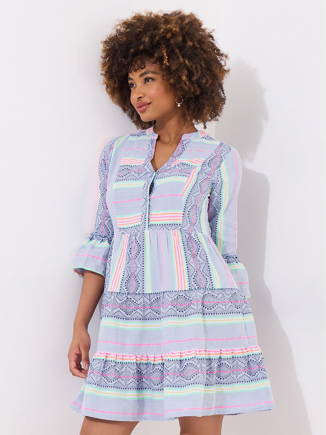 Image 1 of 5 of Joe Browns All new Summer Stripe Tunic Dress - Blue