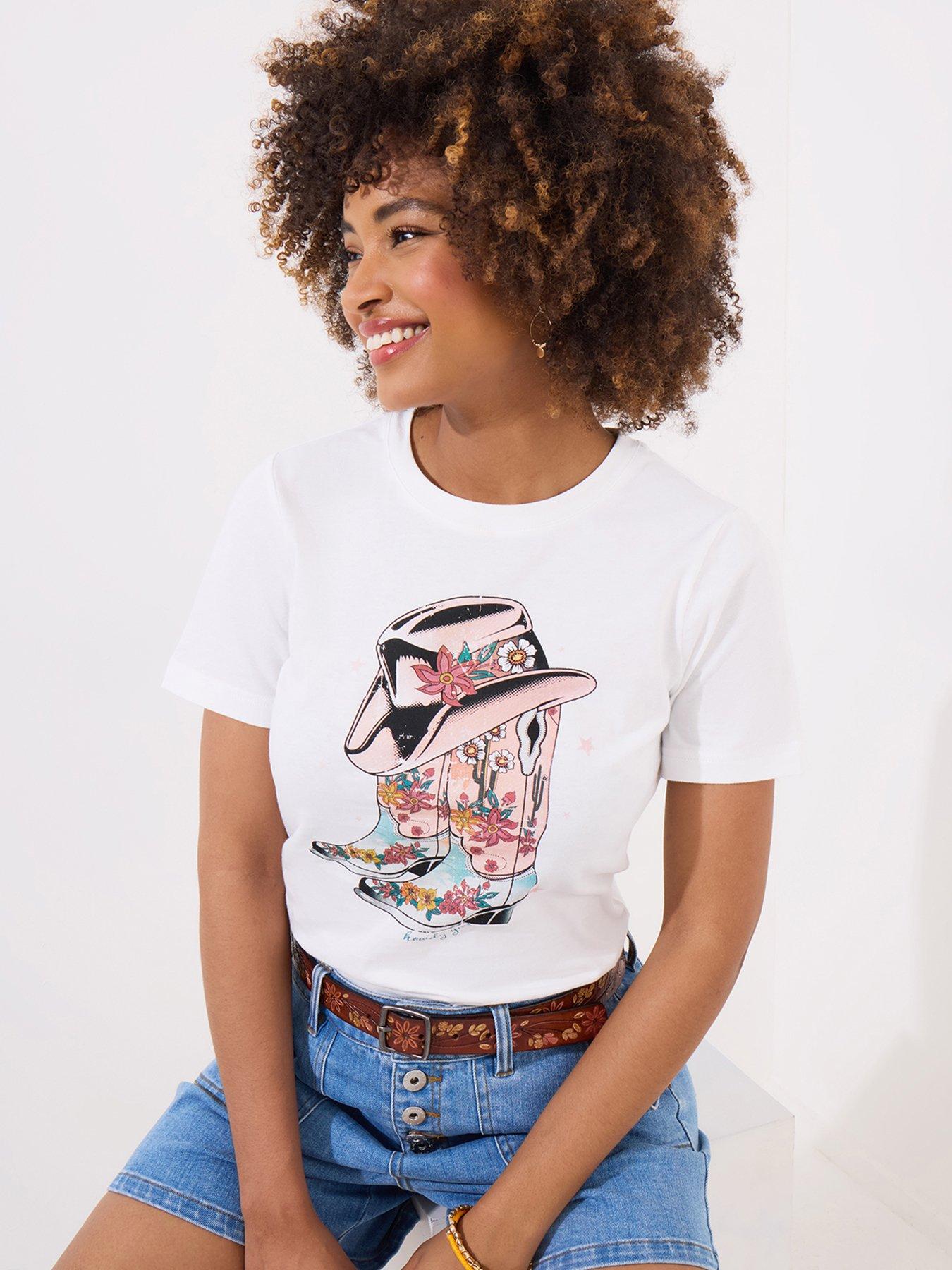 undefined Yeehaw Graphic T-Shirt - White
