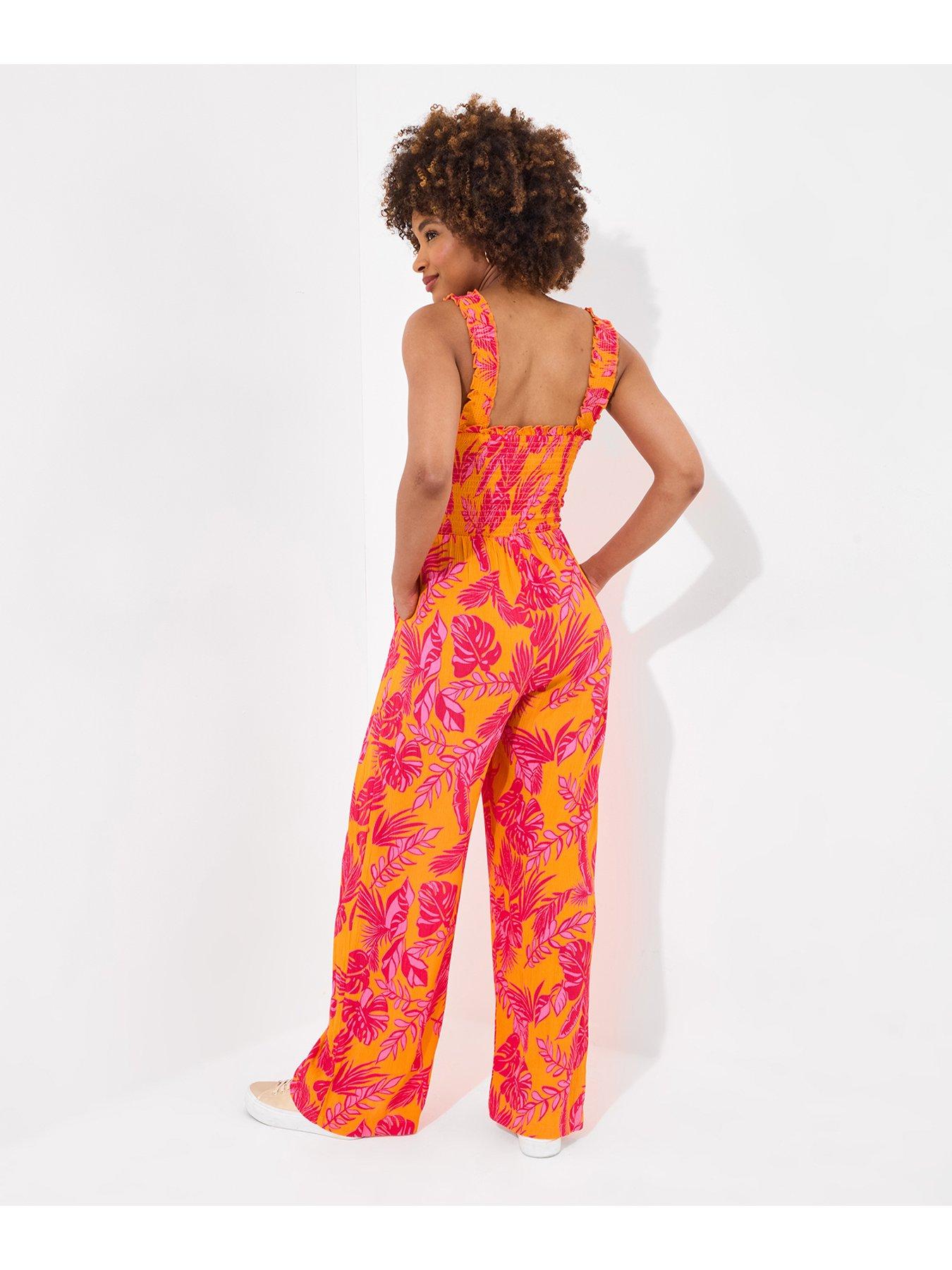 Image 2 of 5 of Joe Browns Petite The Heat Of Summer Jumpsuit - Orange
