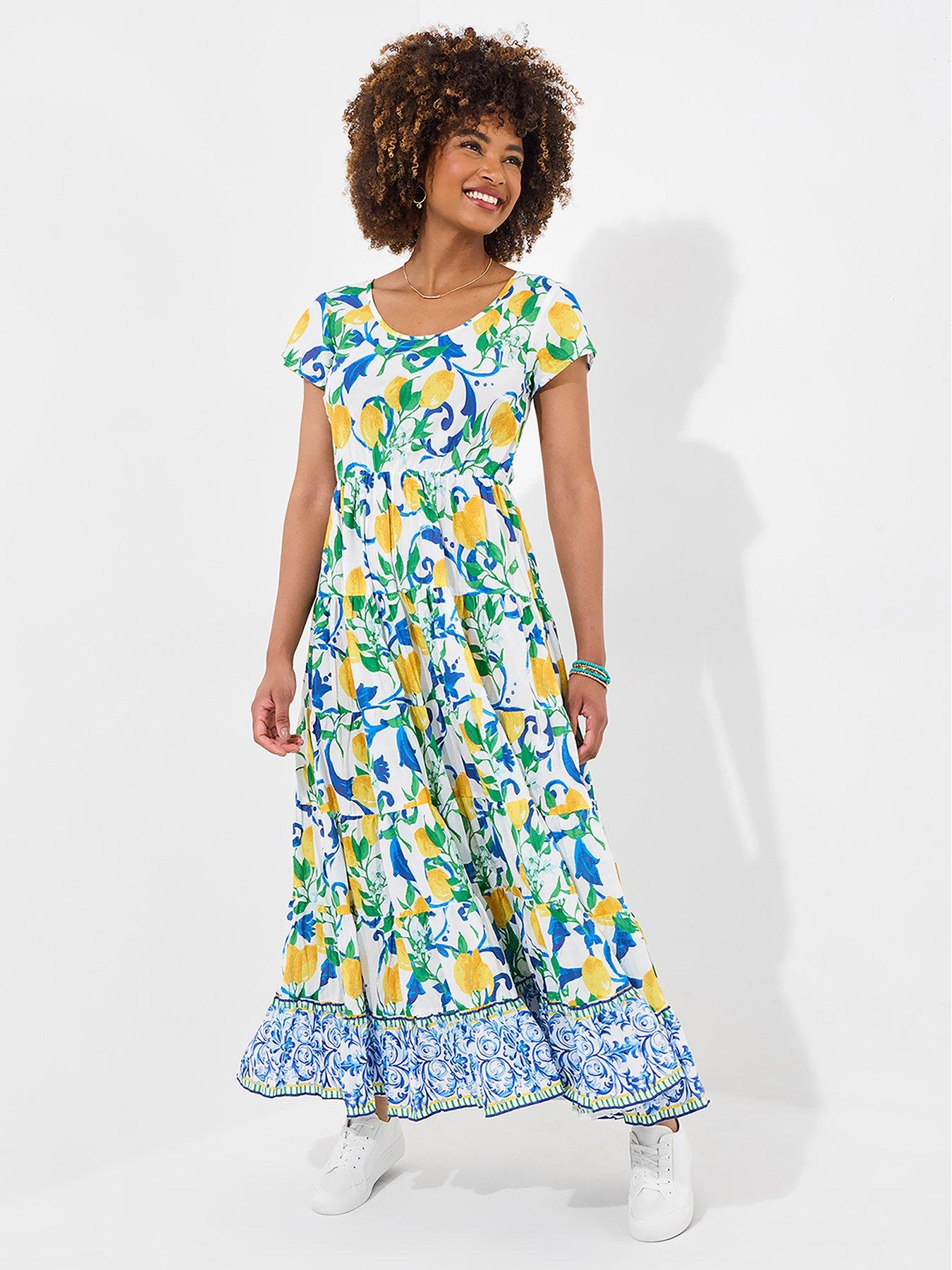 undefined Petite Sicilian Summer Crinkle Cotton Dress - White