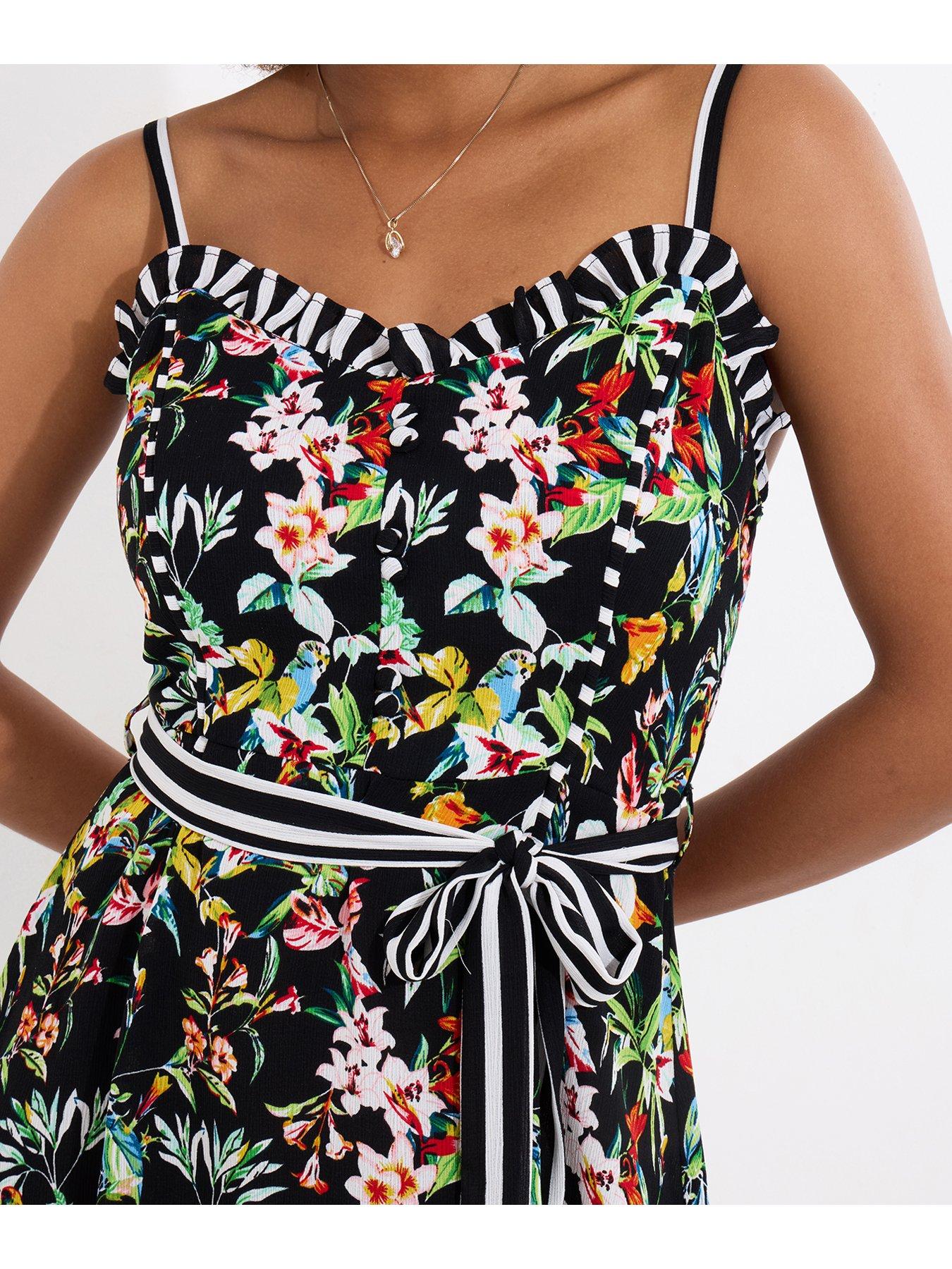 Image 4 of 5 of Joe Browns Maya Tropical Print Dress - Black