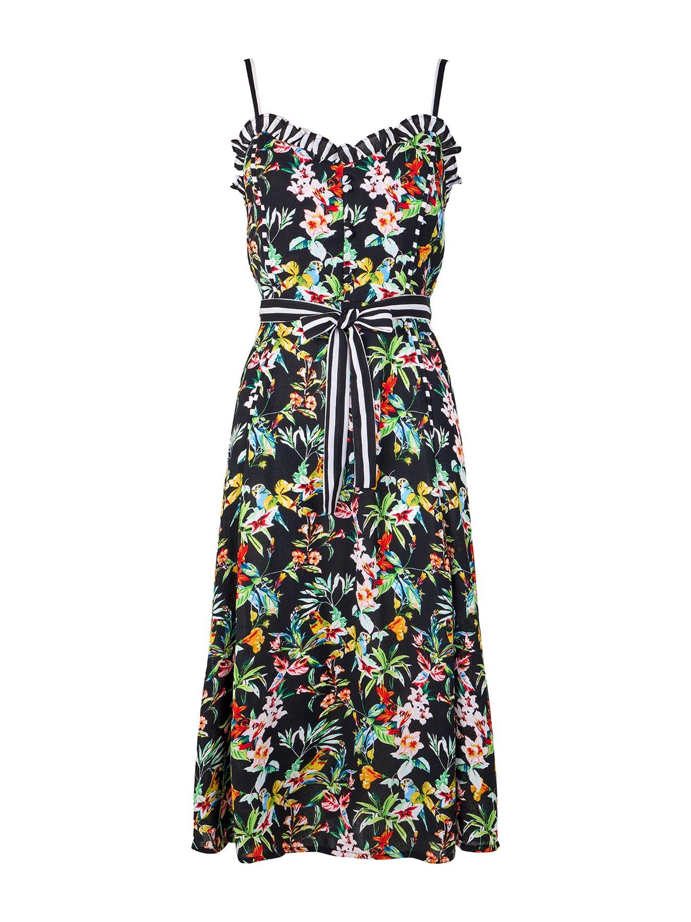 Image 5 of 5 of Joe Browns Maya Tropical Print Dress - Black
