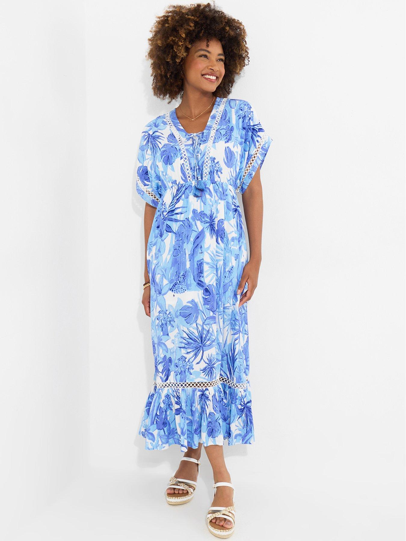 Joe Browns Blue Skies Maxi Dress, Blue, Size 16P, Women