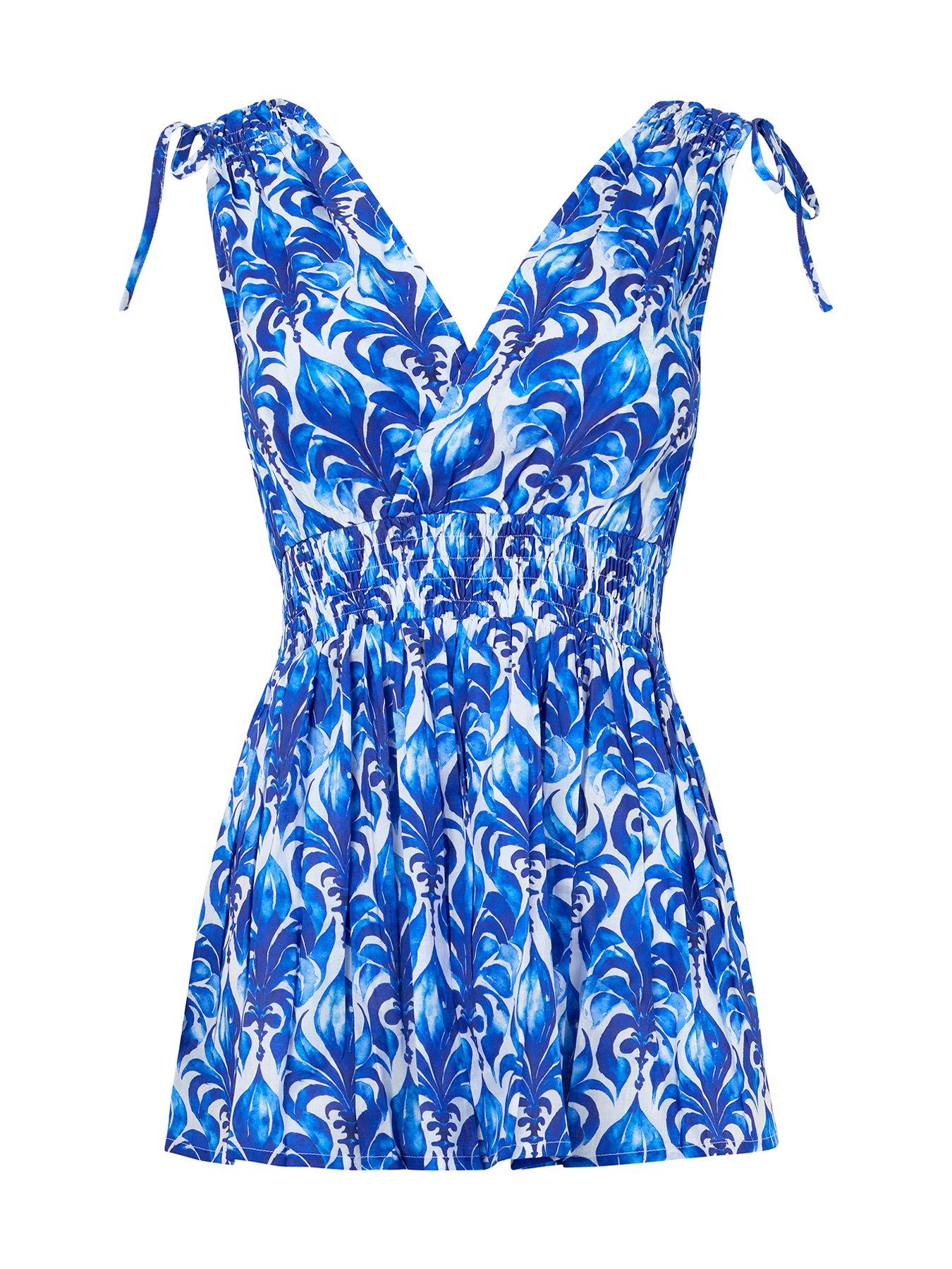 Image 5 of 5 of Joe Browns Santorini Blues Tie Shoulder Top - Blue